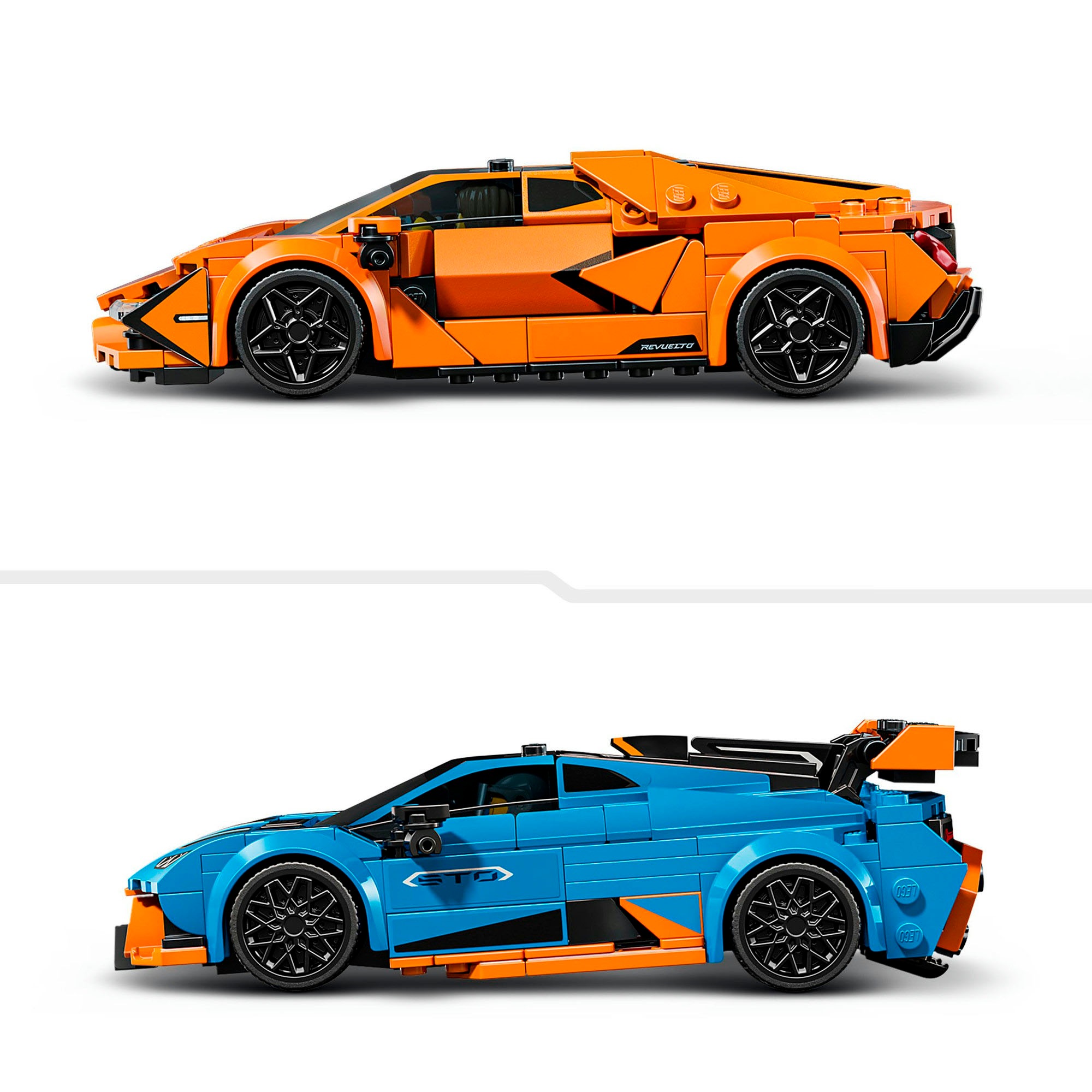 LEGO® Konstruktionsspielsteine »Lamborghini Revuelto und Huracán STO (77238), LEGO Speed Champions«, (607 St.), Made in Europe