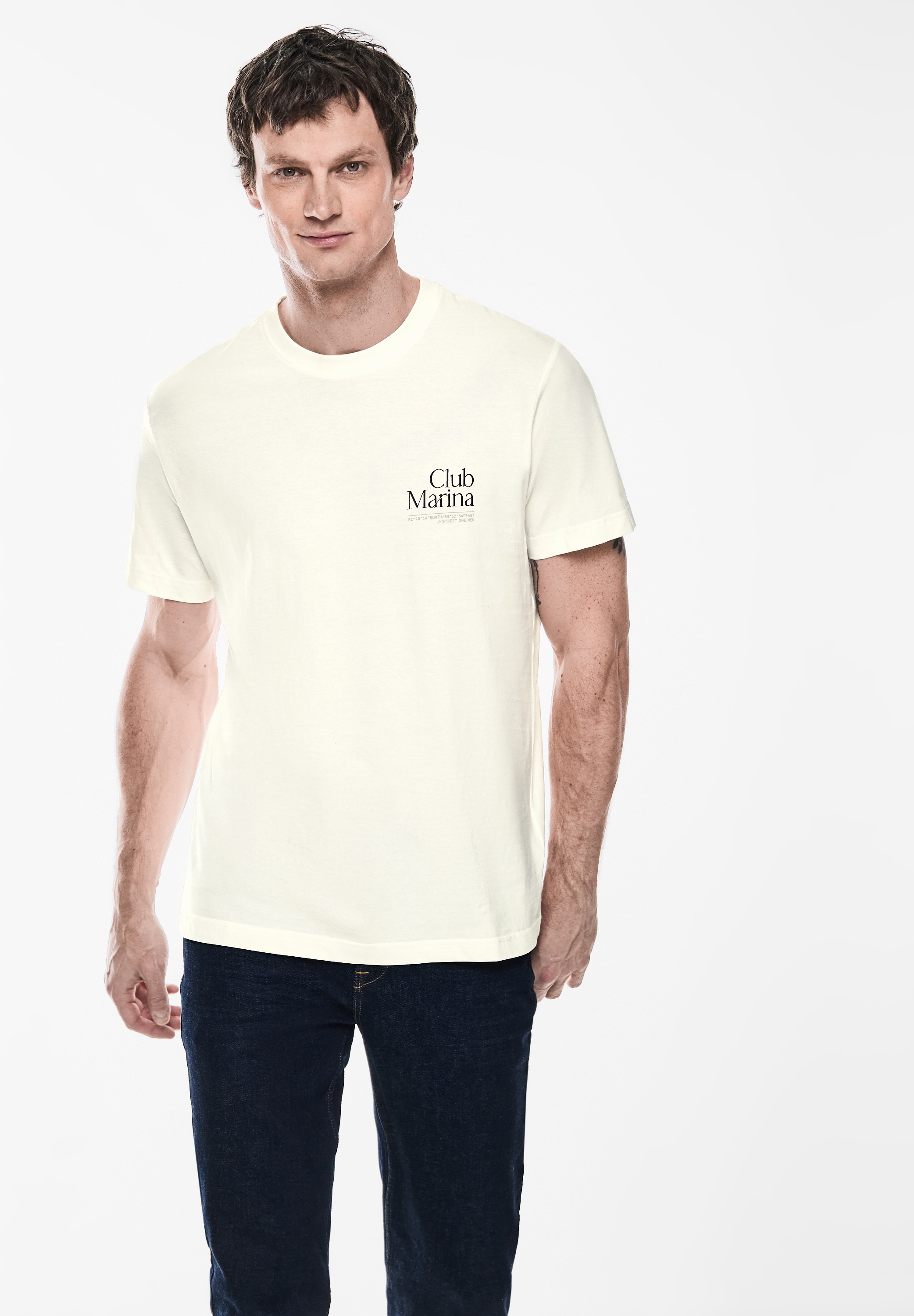 STREET ONE MEN T-Shirt, aus reiner Baumwolle