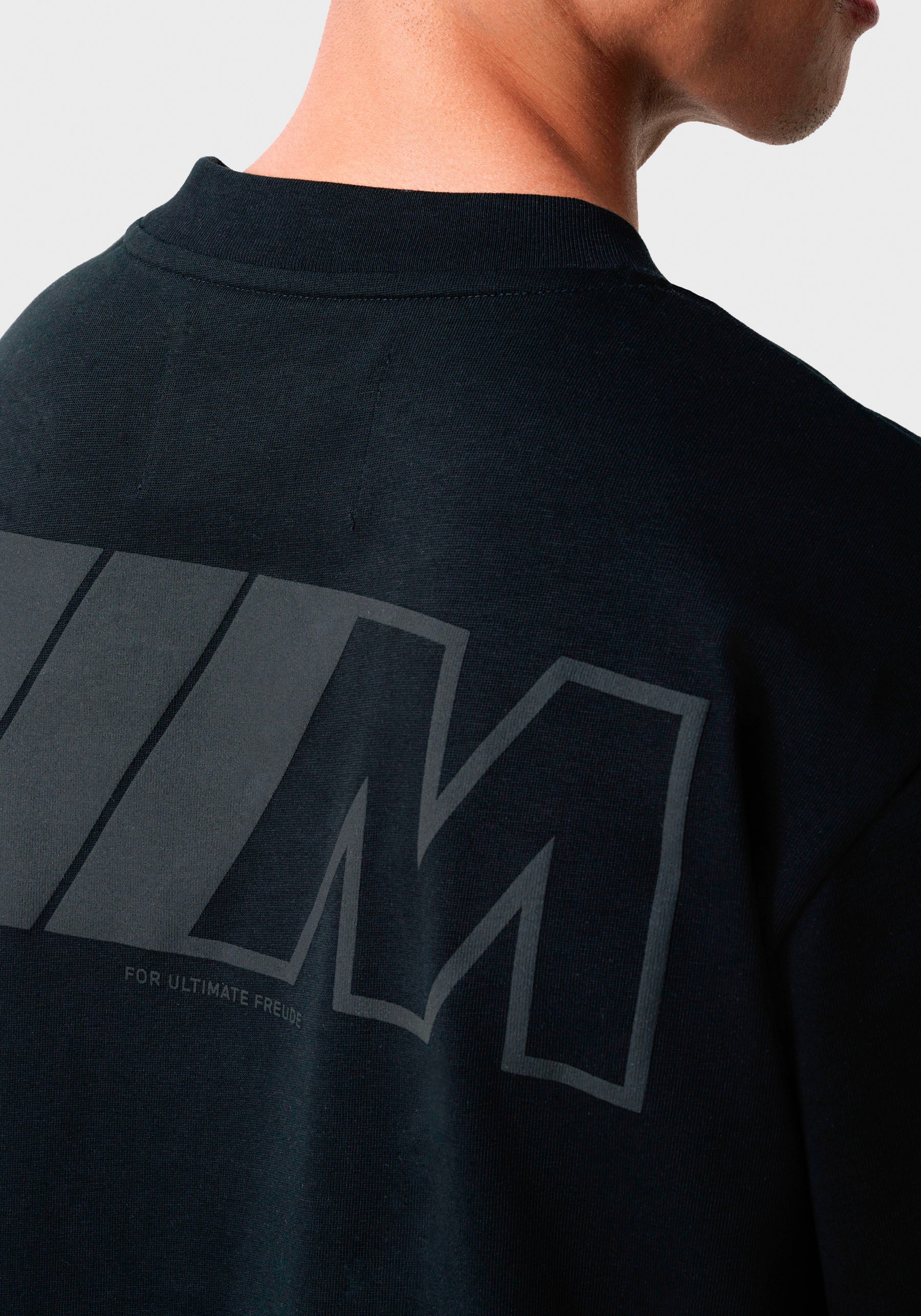 Oversize-Shirt, mit Logo-Print am Rücken