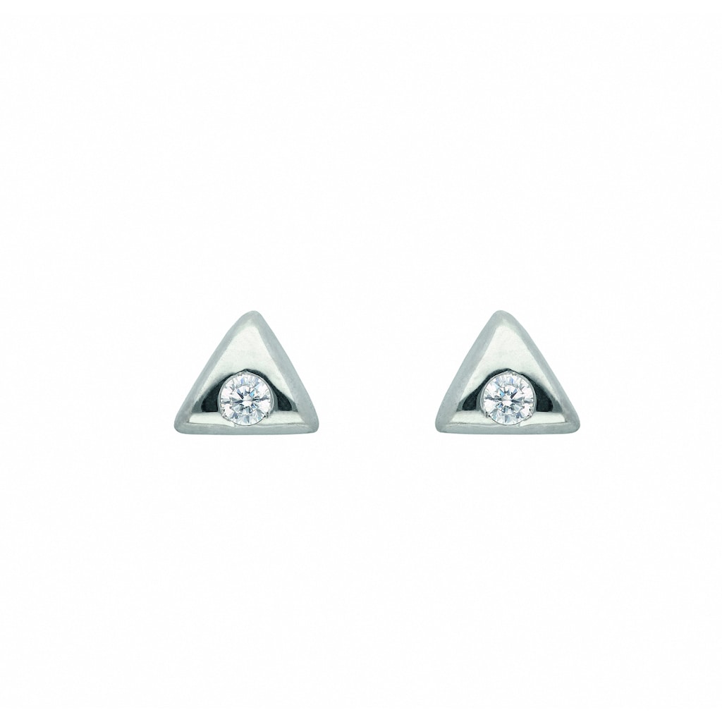 Adelia´s Paar Ohrhänger »1 Paar 925 Silber Ohrringe / Ohrstecker dreieckig mit Zirkonia« mit Zirkonia Silberschmuck für Damen