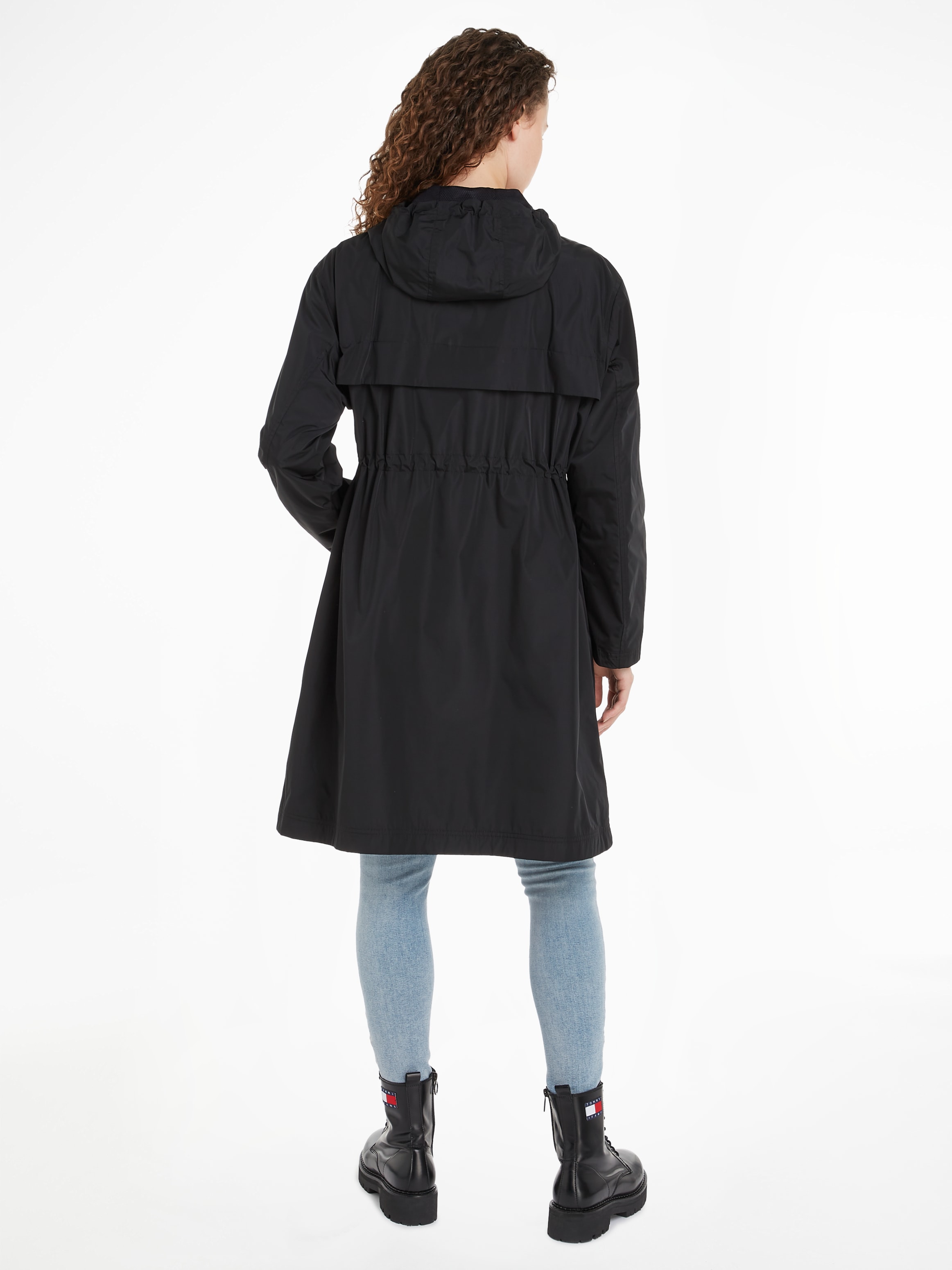 Tommy Jeans Curve Parka »TJW CHICAGO WAISTED COAT EXT«, mit Kapuze, Große Größen, Kapuze, Tunnelzug, 2-Wege-Reißverschluss