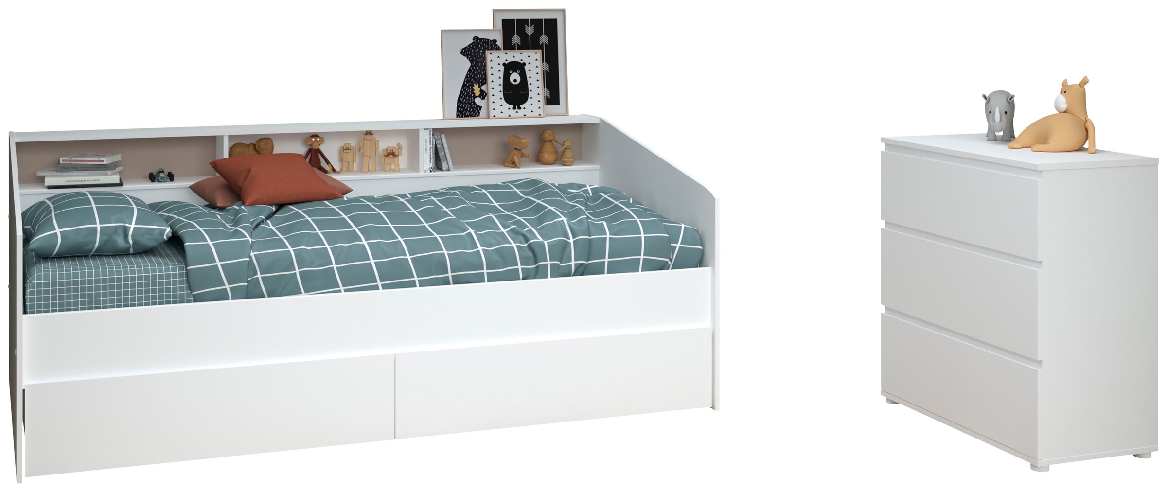 Parisot Jugendzimmer-Set »Sleep 15« bestehend aus Stauraumbett  Kommode mit 3 Schubladen
