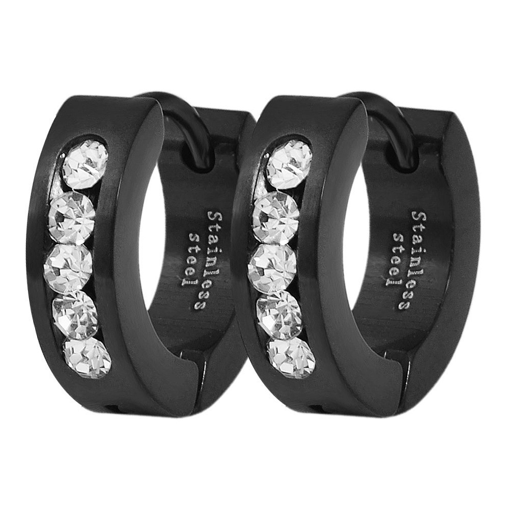 Adelia´s Klappcreolen "Damen Ohrringe – Klappcreole aus Edelstahl mit Stras günstig online kaufen