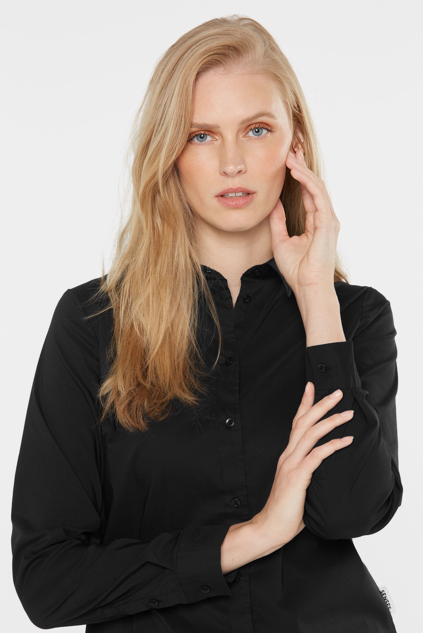 SENSES.THE LABEL Langarmbluse, mit Baumwolle