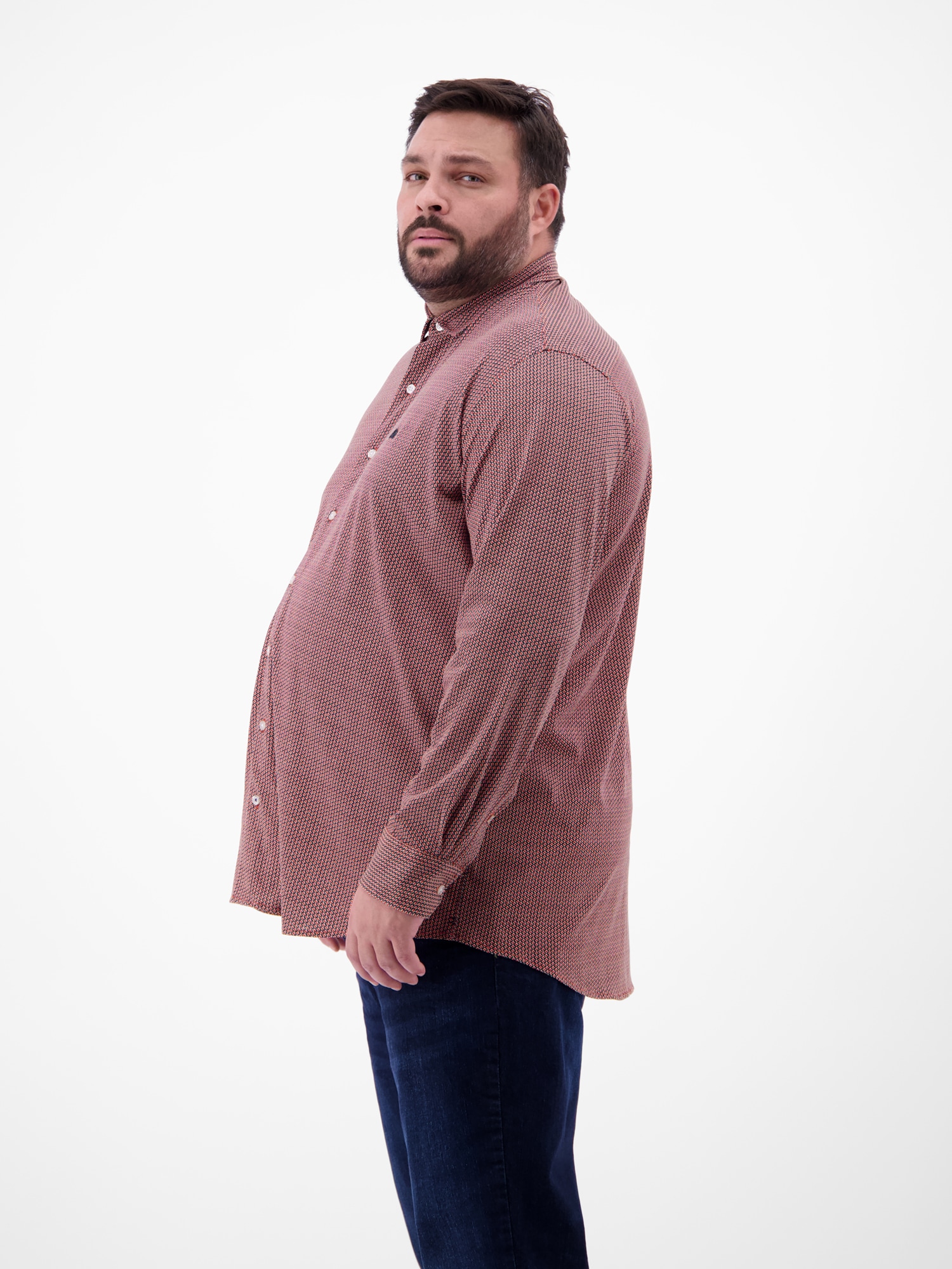 LERROS Karohemd »LERROS Übergrössen-Hemd mit Minimal-Karomuster«