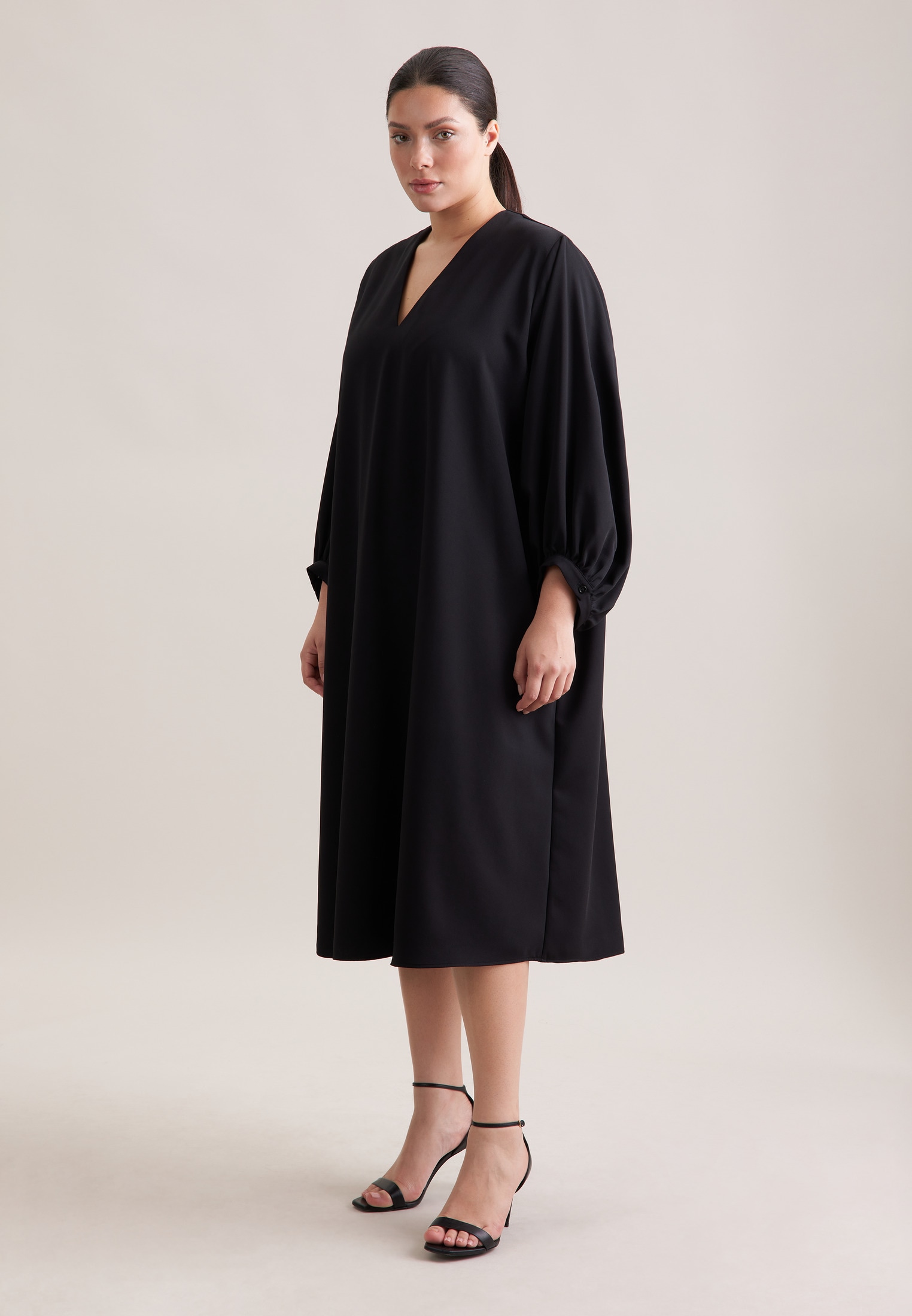 seidensticker Sommerkleid "Schwarze Rose" 1/1 V-Neck Uni günstig online kaufen