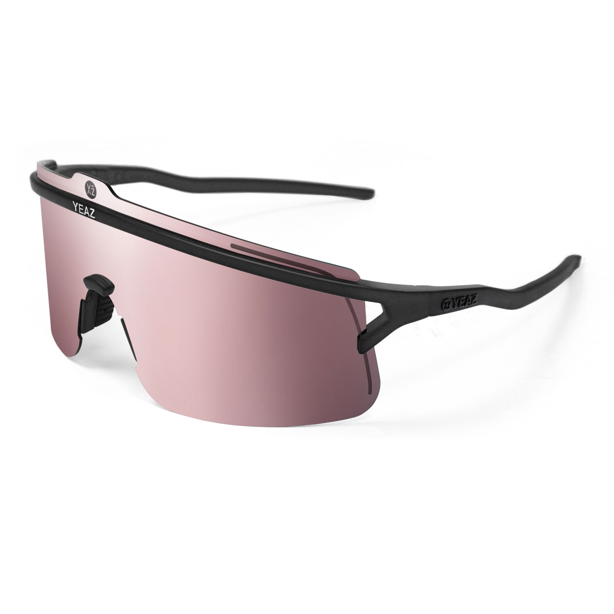 YEAZ Damen Sportbrille "Sport-Sonnenbrille Black/Silver SUNSHADE", schwarz, Sonnenbrillen