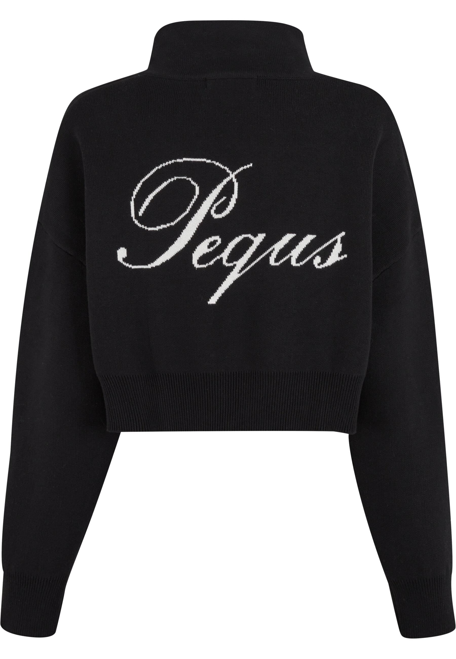 PEQUS Kapuzenpullover »PEQUS PEQUS Cropped Handwritten Logo Knit Sweater«, (1 tlg.)