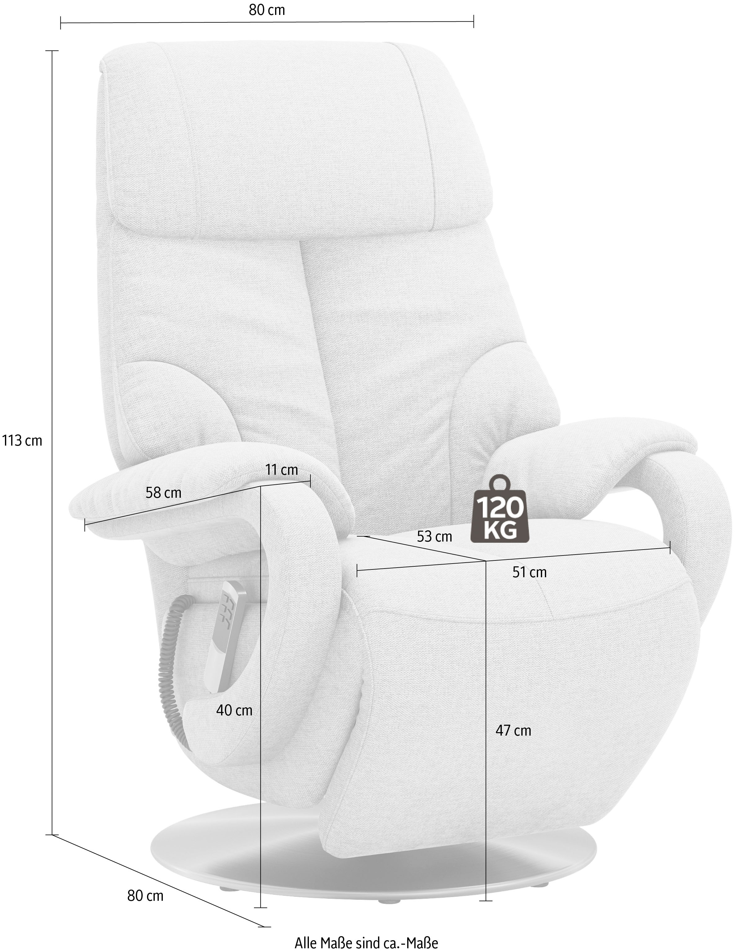 sit&more TV-Sessel »Invito« wahlweise mit Motor und Aufstehhilfe