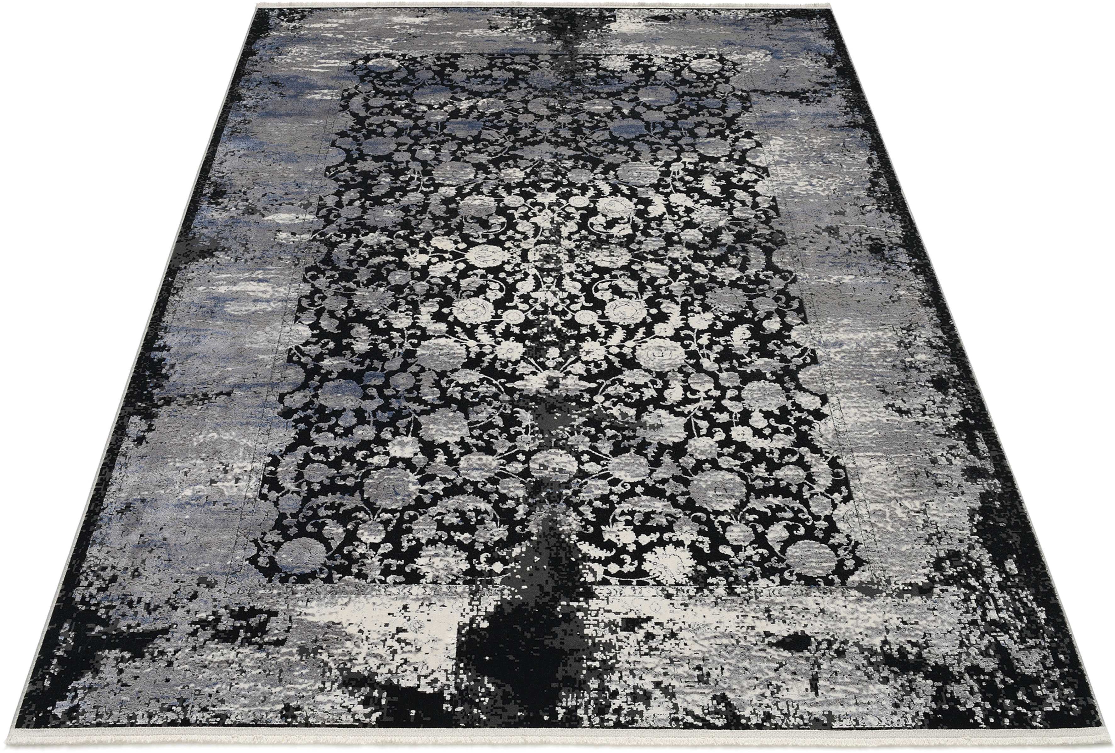 Musterring Teppich "COLORADO FLOWER" rechteckig 5 mm Höhe exclusive MUSTERRING DELUXE COLLECTION hochwertig gekettelt Fransen