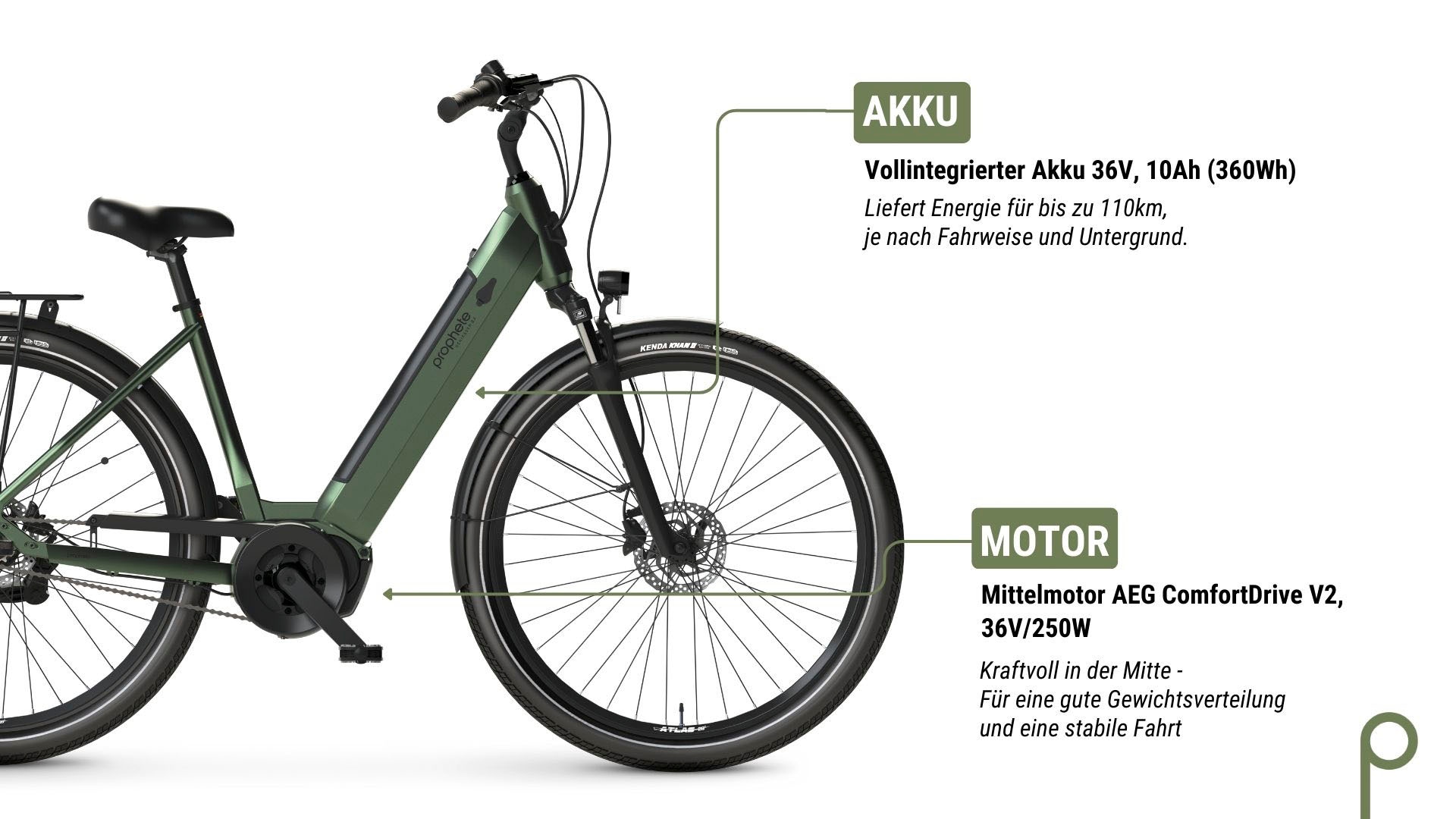 Prophete E-Bike »Geniesser 3.4«, 3 Gang, Shimano, Mittelmotor 250 W, Pedelec, Elektrofahrrad für Damen u. Herren