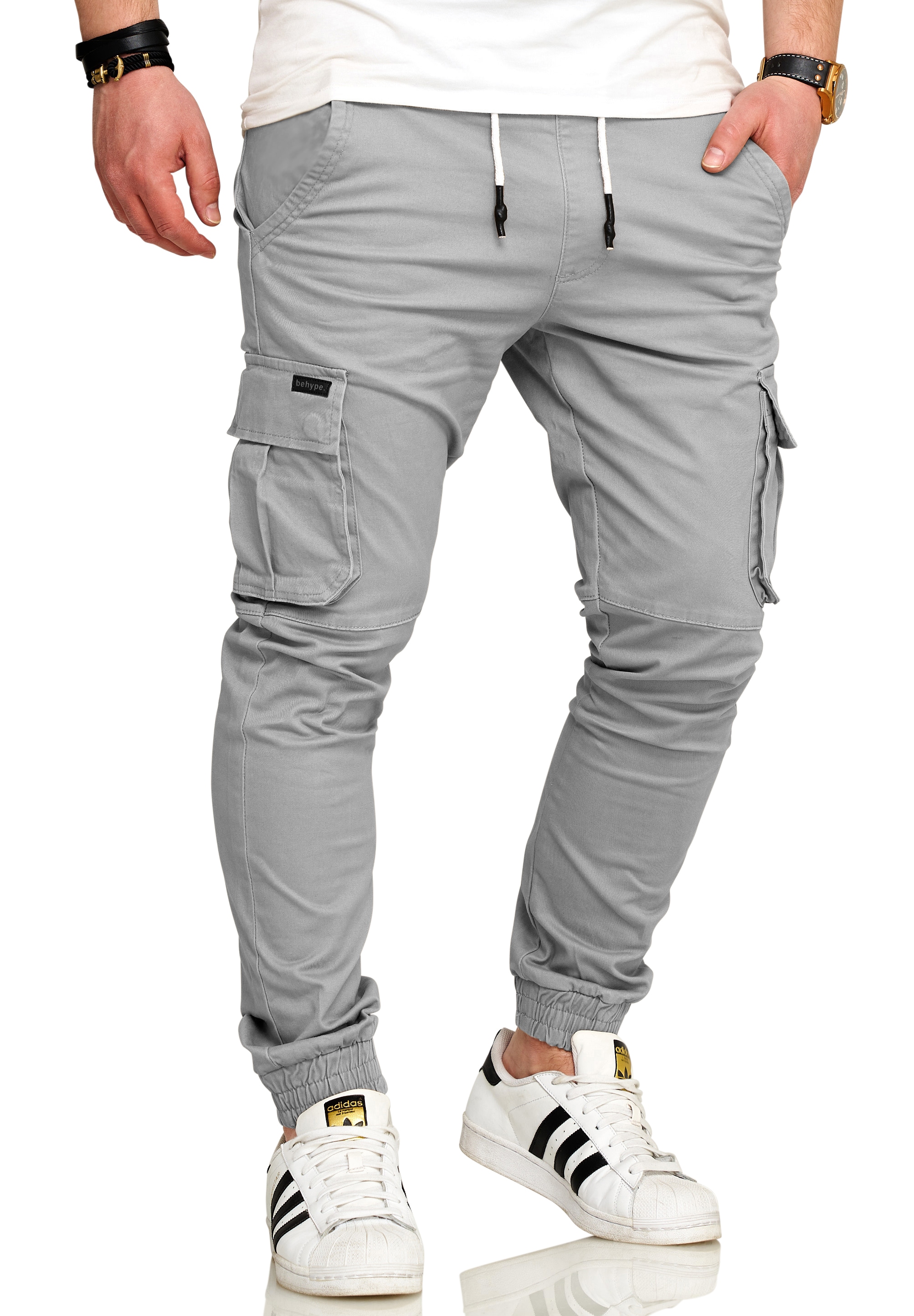 SOULSTAR Cargohose »Freizeithose Jogger-Hose mit elastischem Bund Stoffhose für Herren«  Herren Chino Jogger Jeans Hose Stoffhose Freizeithose