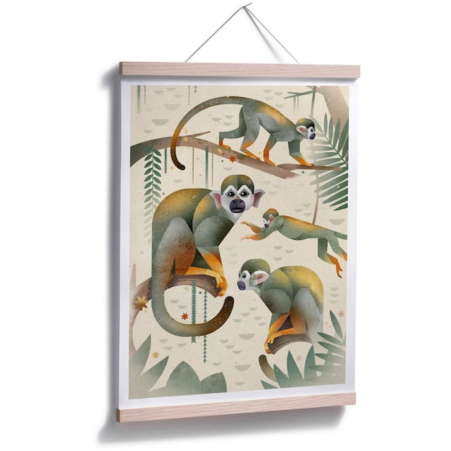Wall-Art Poster »Squirrel Monkeys«, Tiere, (1 St.), Poster, Wandbild, Bild,  Wandposter bestellen | BAUR