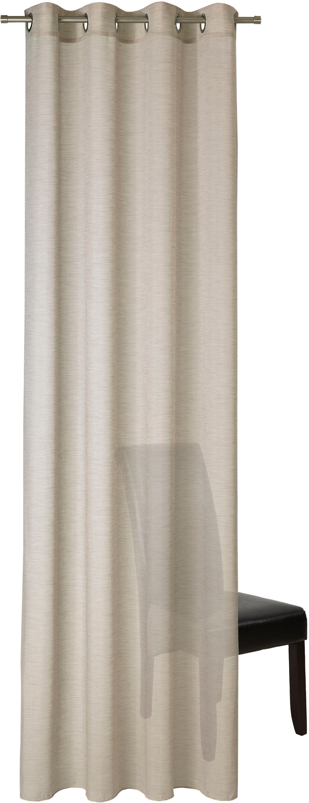 Vorhang NEUTEX FOR YOU, B:140cm H:160cmcappuccino, Jacquard, Polyester, Gardinen, "ALLURE-NXFR148", halbtransparent, Polyester, unifarben,