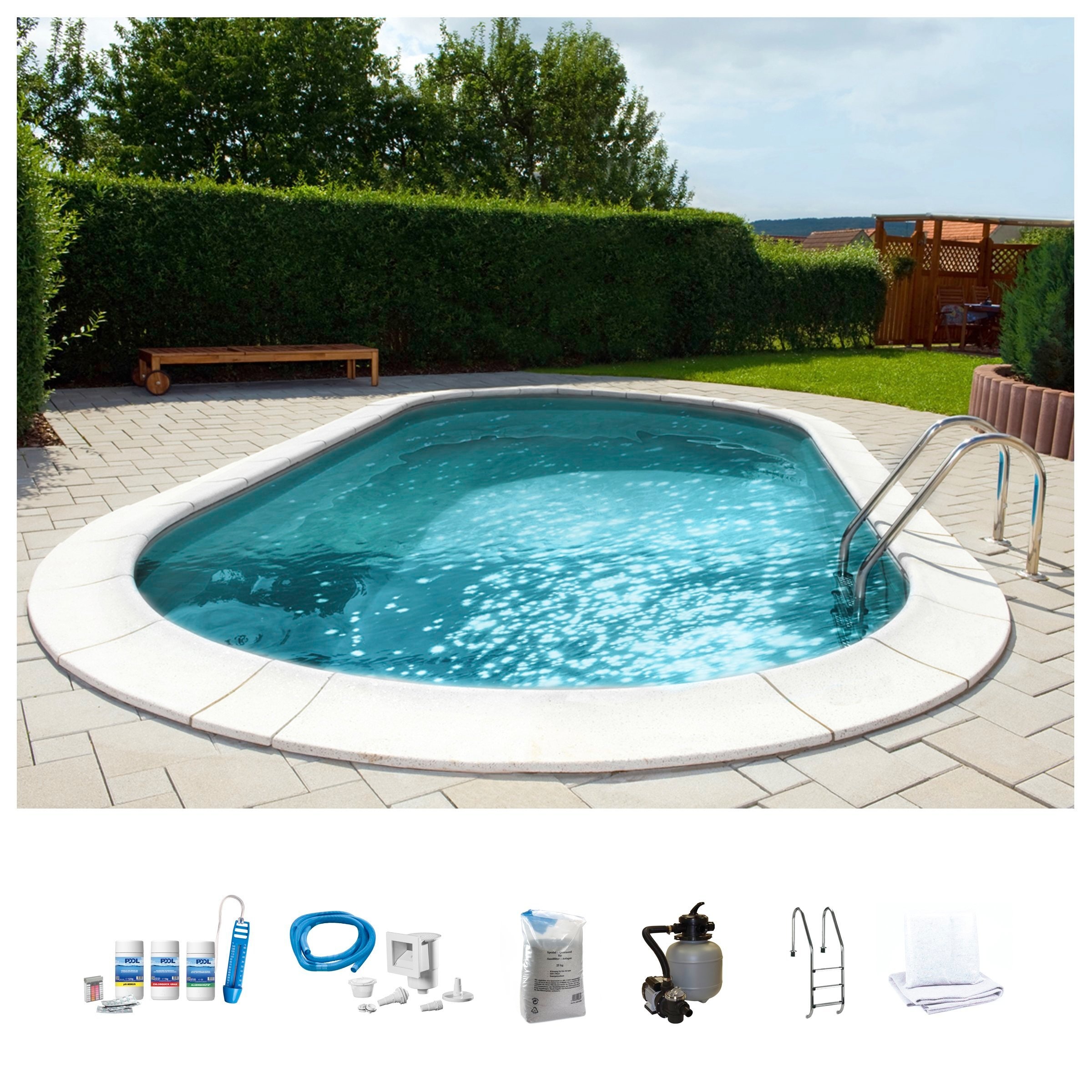 my POOL BWT Ovalpool "PREMIUM mit grauer Innenfolie" Höhe 120 cm, in versch günstig online kaufen