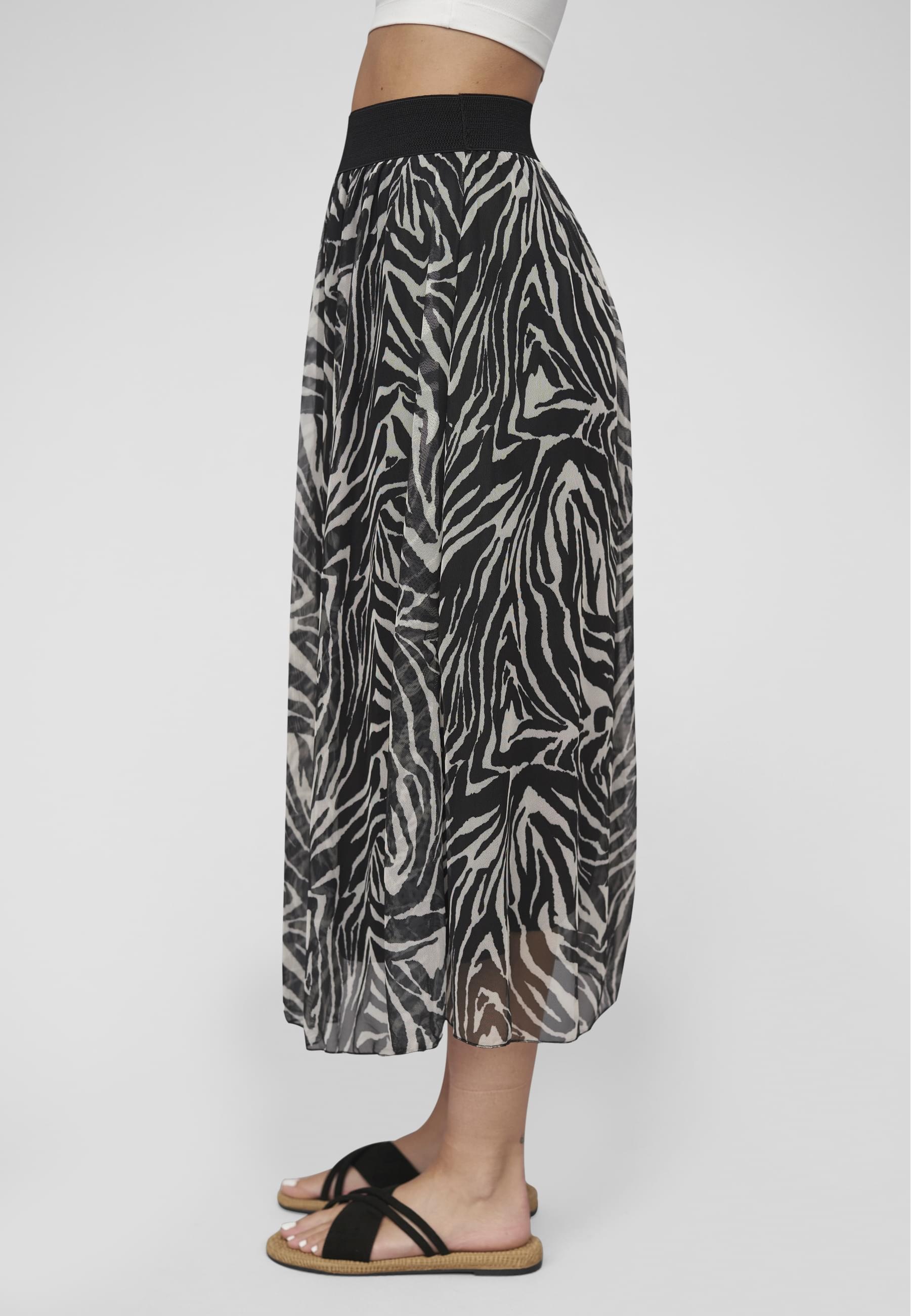 CLOUD 5IVE Sommerrock »CLOUD 5IVE Longform Skirt 2-layered with animal print«, (1 tlg.)