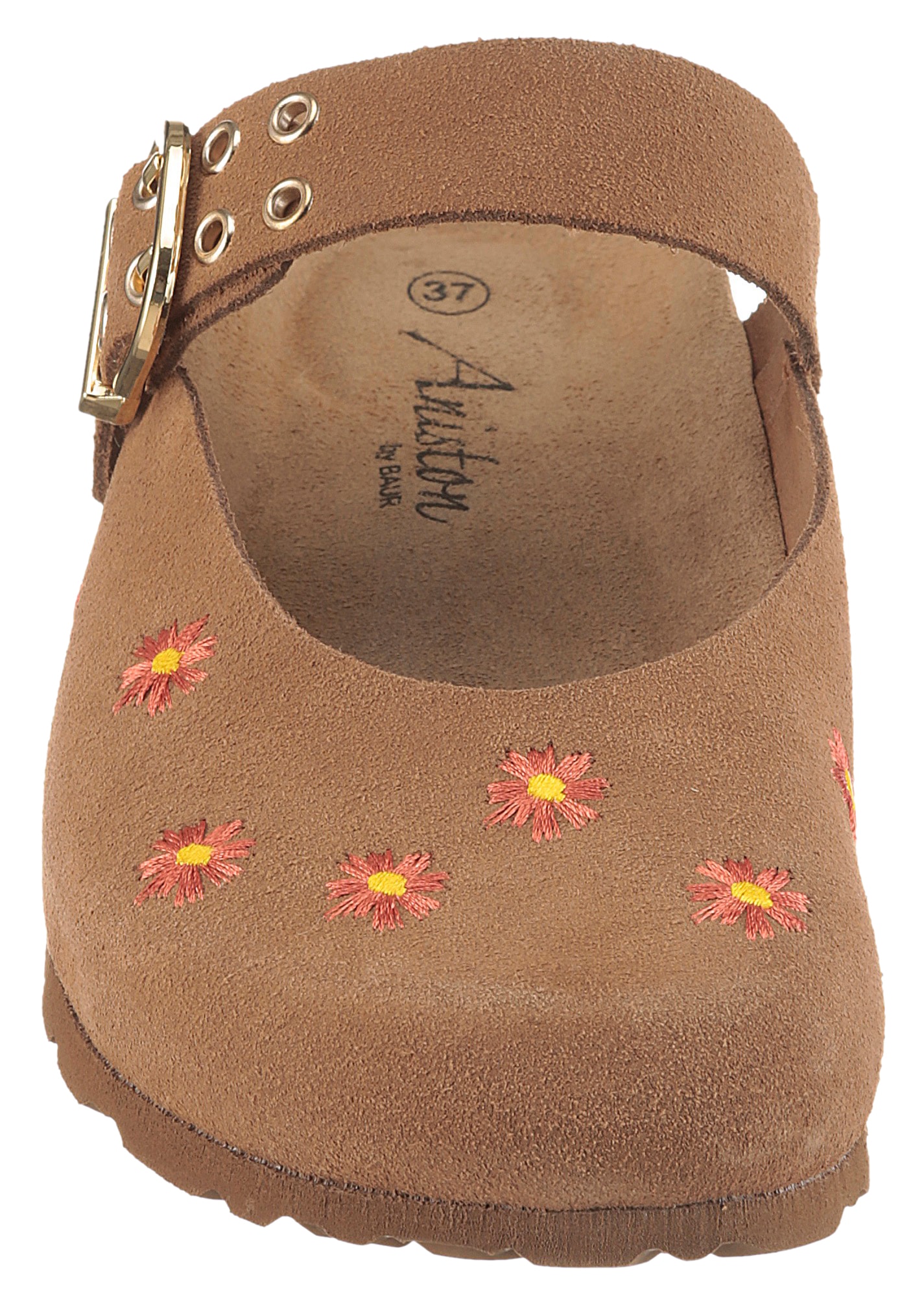Aniston SHOES Clog  Sommerschuh, Sabot mit Blütenstickerei - NEUE KOLLEKTION