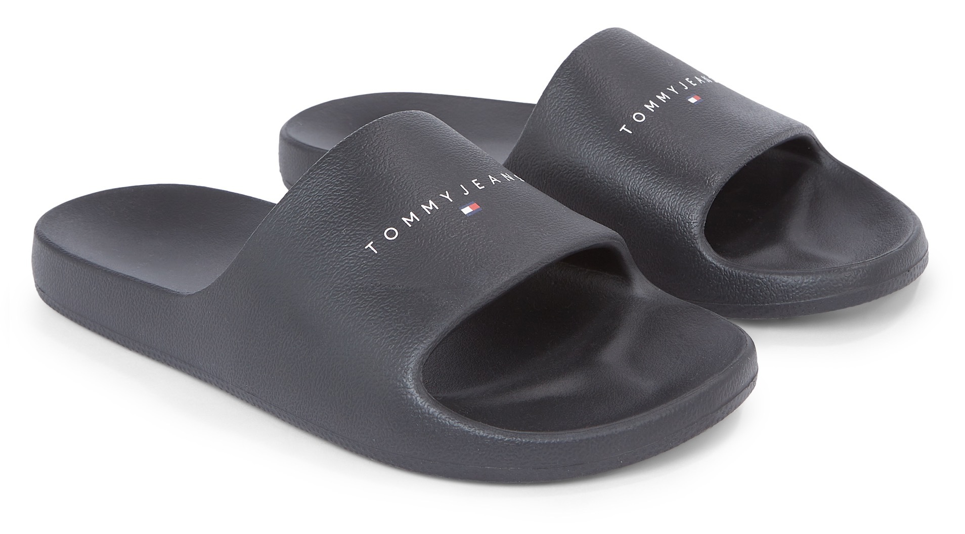 Tommy Jeans "TJW PRINTED PU POOL SLIDE", Plateau, Sommerschuh, Schlappen mi günstig online kaufen