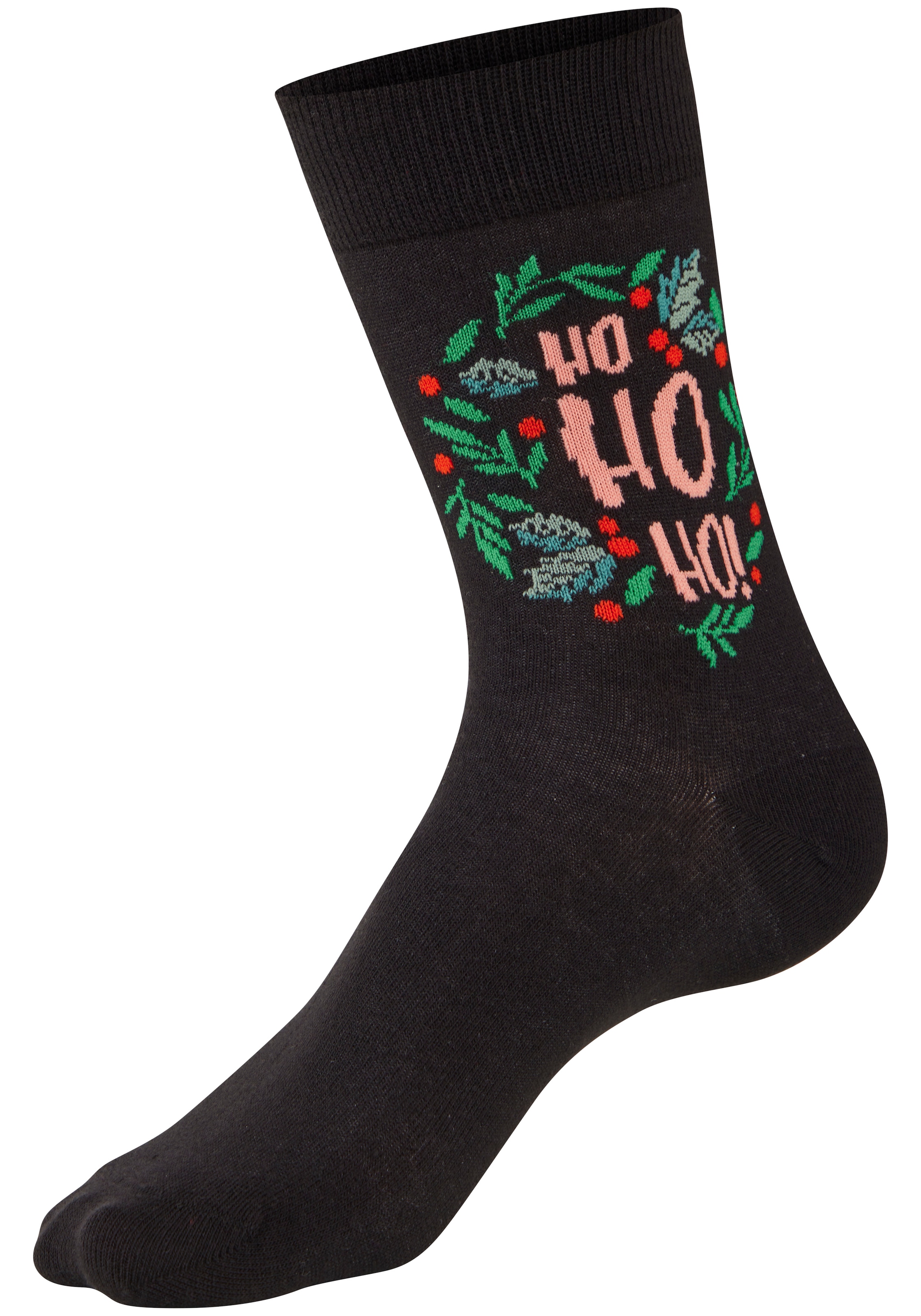 H.I.S Freizeitsocken »Damen Weihnachtssocken« Packung, 3 Paar tlg. mit lustigen Weihnachtsmotiven