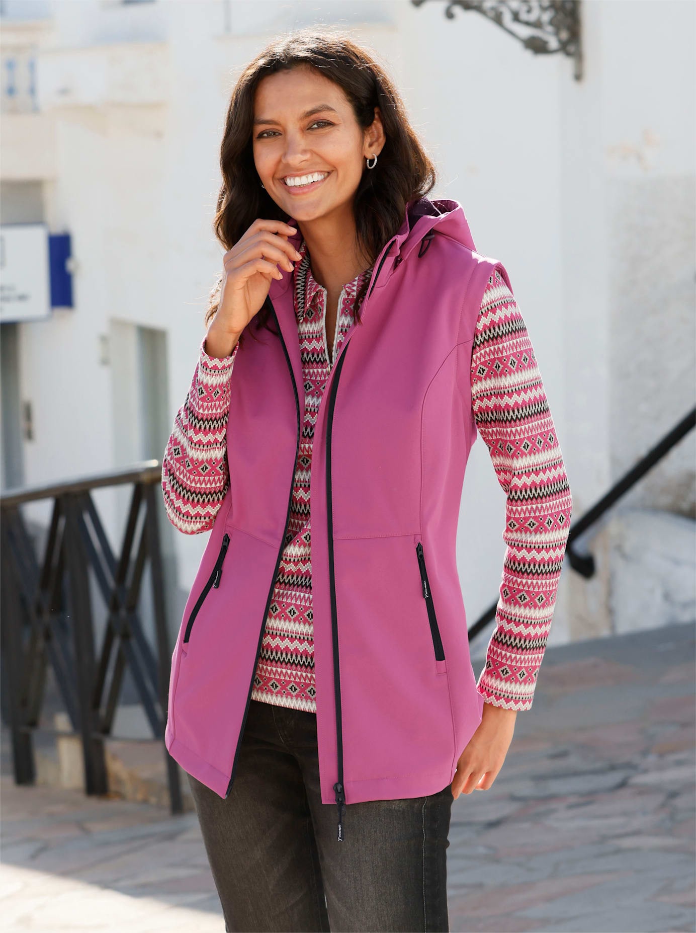 Casual Looks Softshelljacke, mit Kapuze