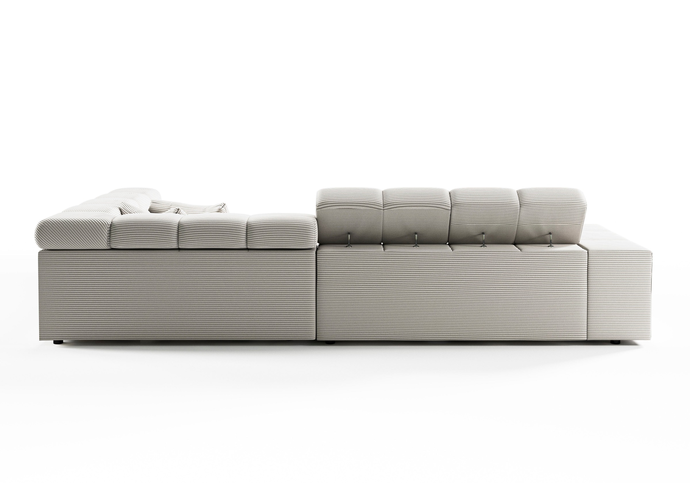 INOSIGN Ecksofa »Ancona incl. Kopfteilverstellung, Breite 319cm, L-Form«, wahlweise motorische Sitztiefenverstellung, auch in Cord + Easy Care
