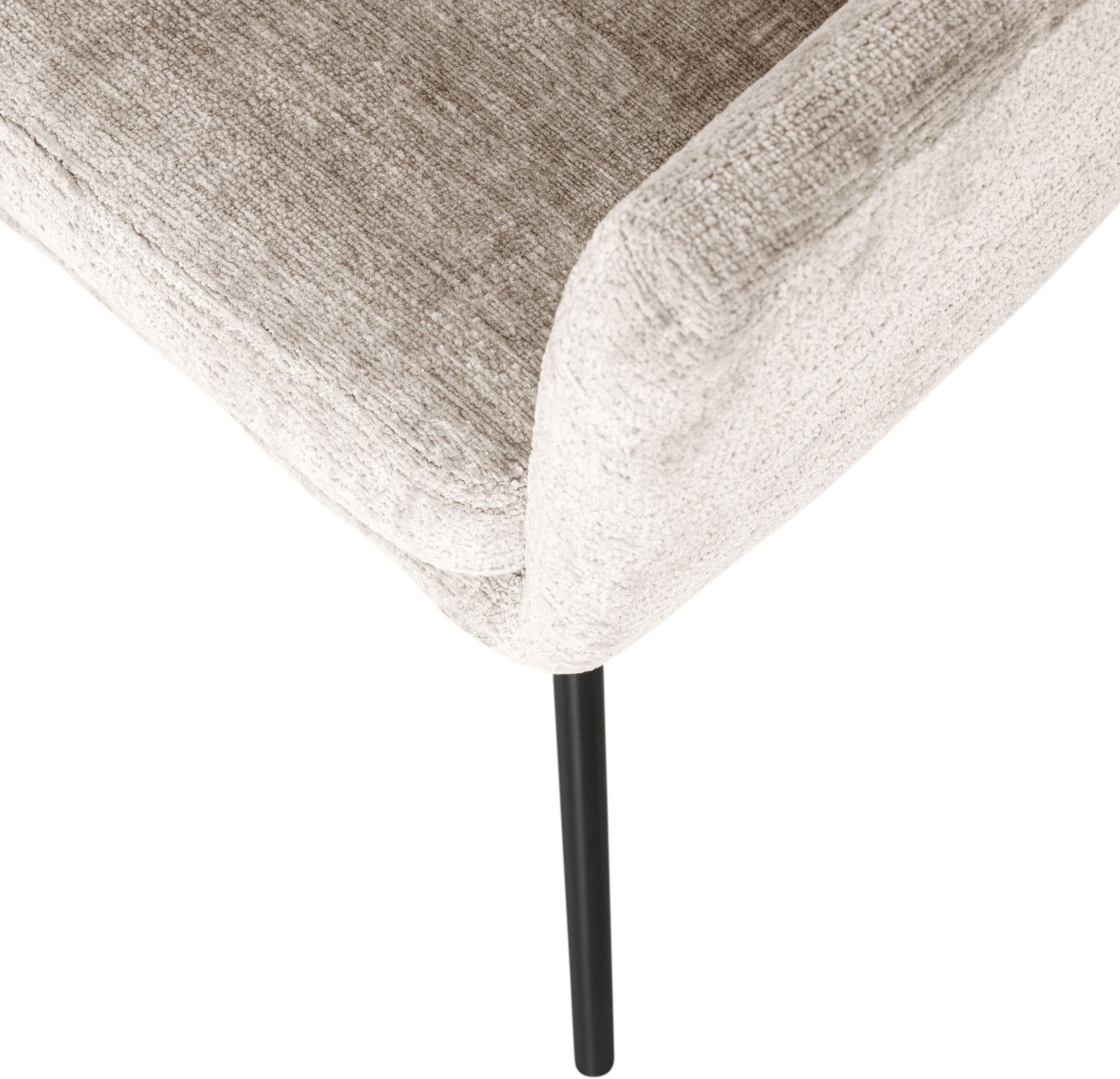 WOOOD Esszimmerstuhl »Kam mit Grobstruktur-Velvetbezug und Armlehnen B 56 x T 52 x H 78 cm« (Set) 2 Stk.Sehr hohe Verschleißfestigkeit, Tragkraft 150 kg,Pfleiglicht