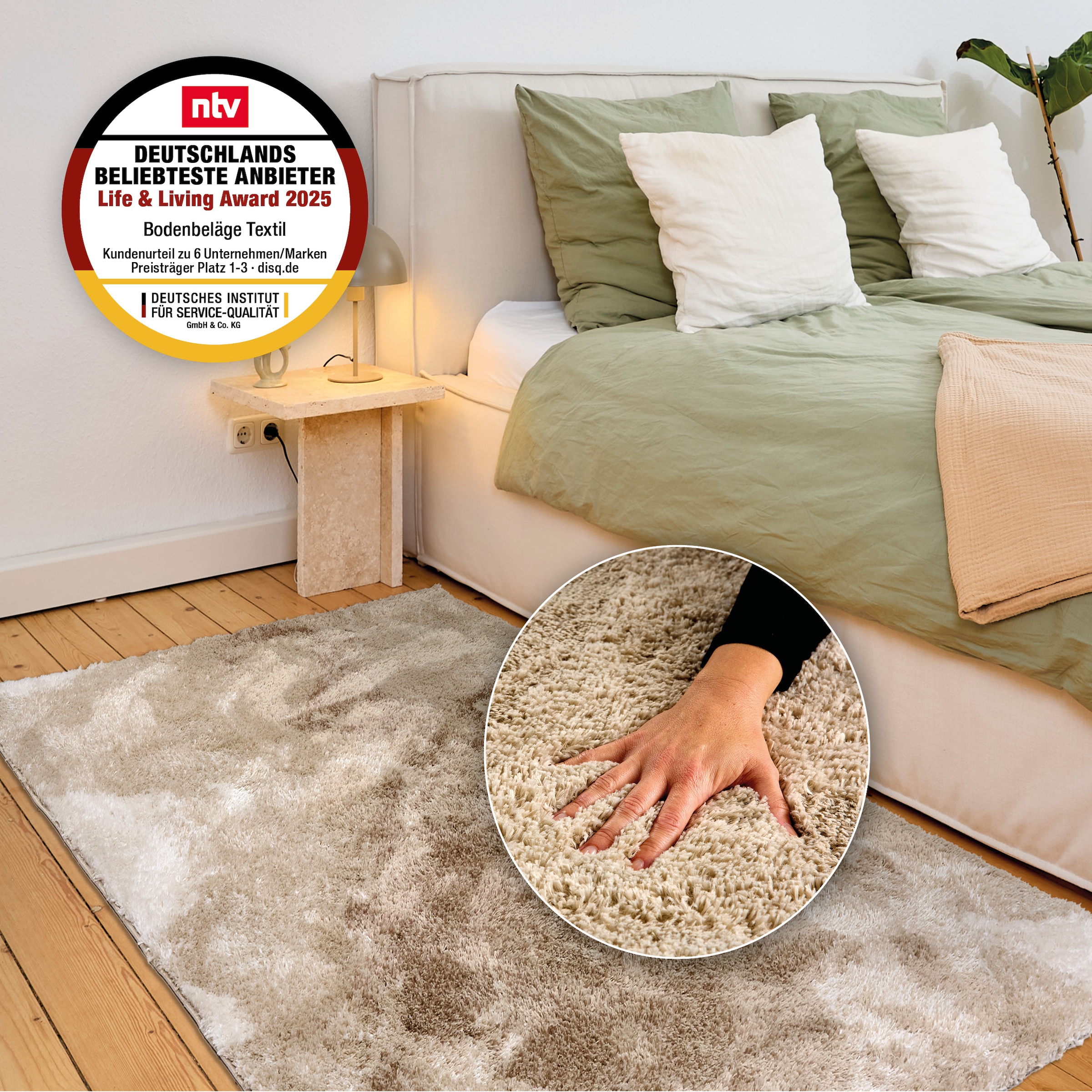 ASTRA Hochflor-Teppich »Paulie 251«, rechteckig, 25 mm Höhe, Langflor, Shaggy, Wohnzimmer, Schlafzimmer