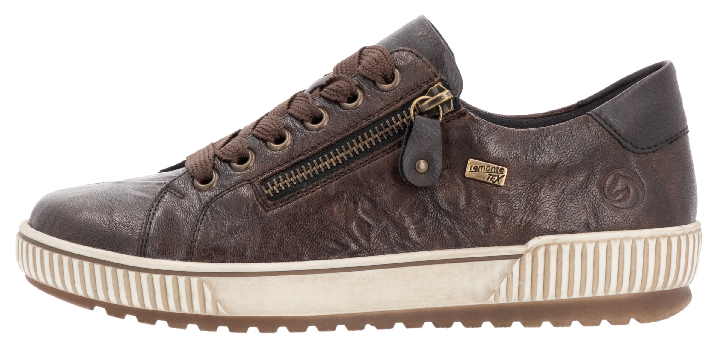 Remonte Plateausneaker, Freizeitschuh, Halbschuh, Schnürschuh mit Außenreißverschluss