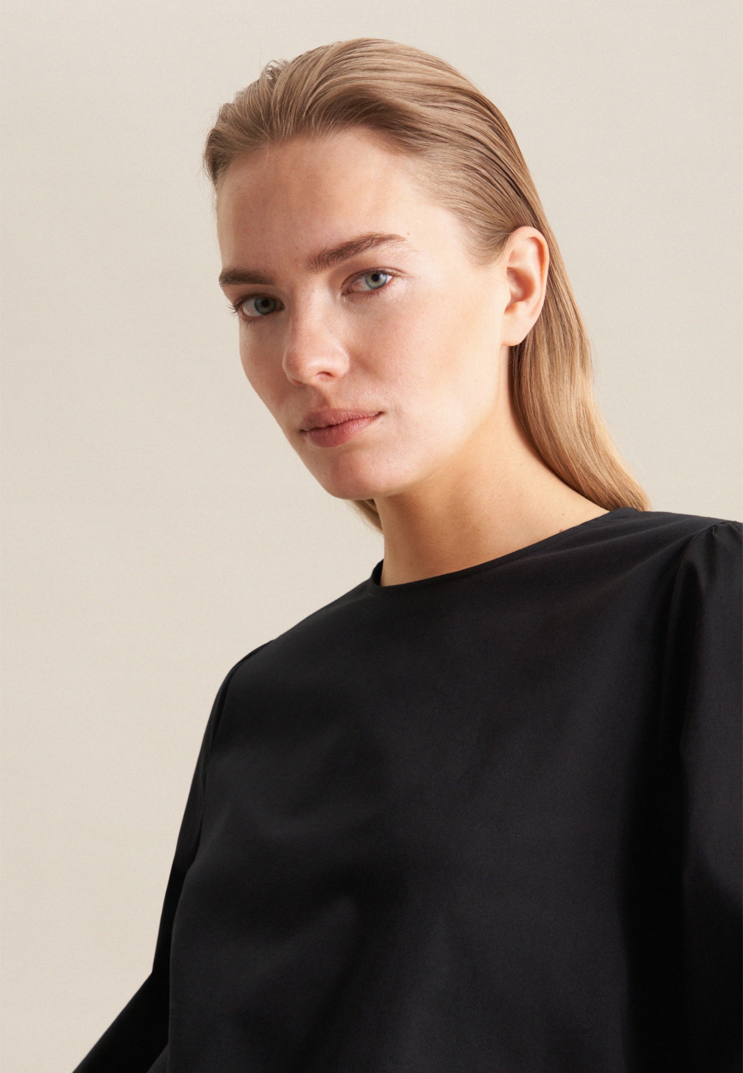 seidensticker Shirtbluse »Schwarze Rose«, Langarm Rundhals Uni