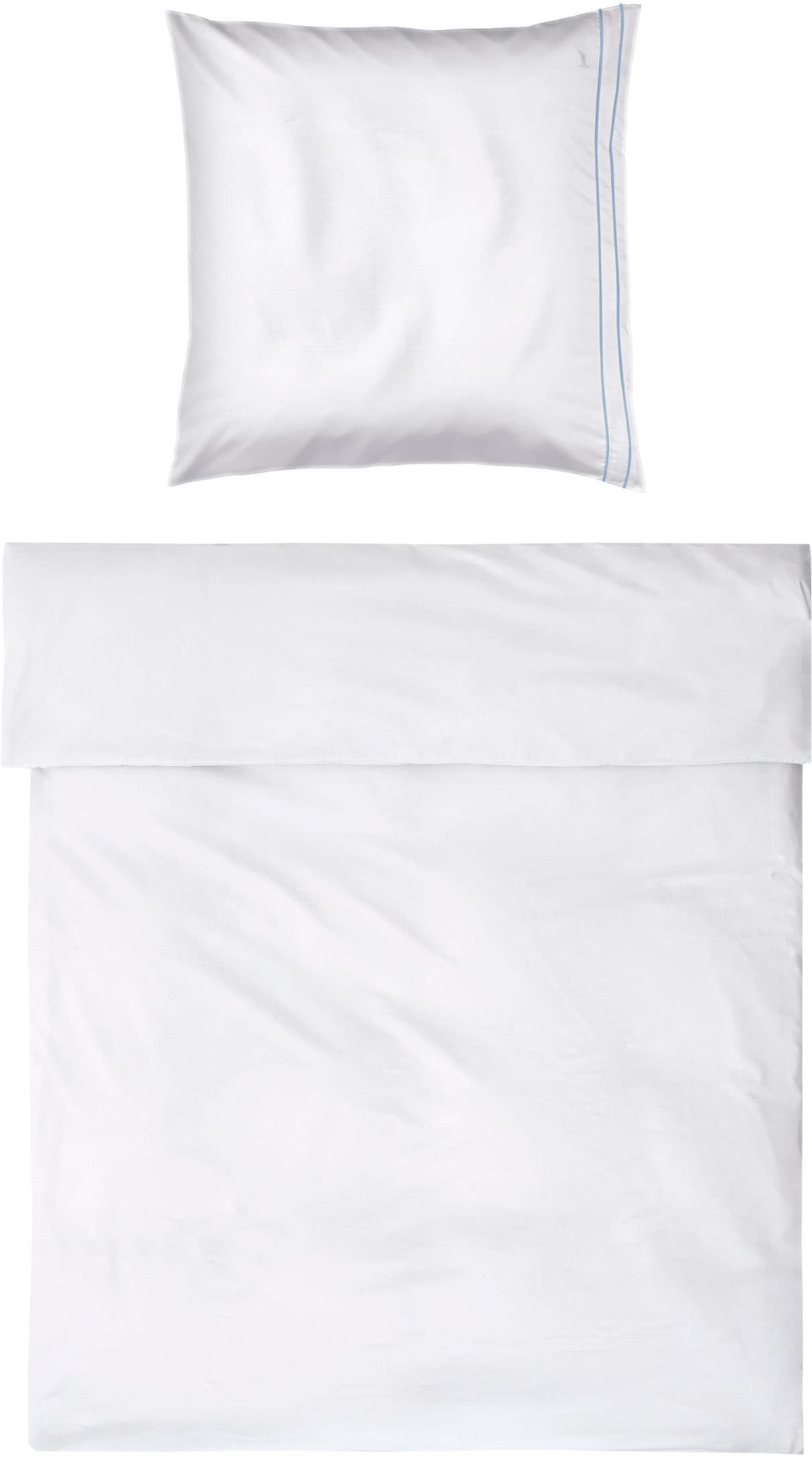 Möve Bettwäsche "Möve Noblesse Bettwäsche Set" 2 Stk. mit eleganten Biesen