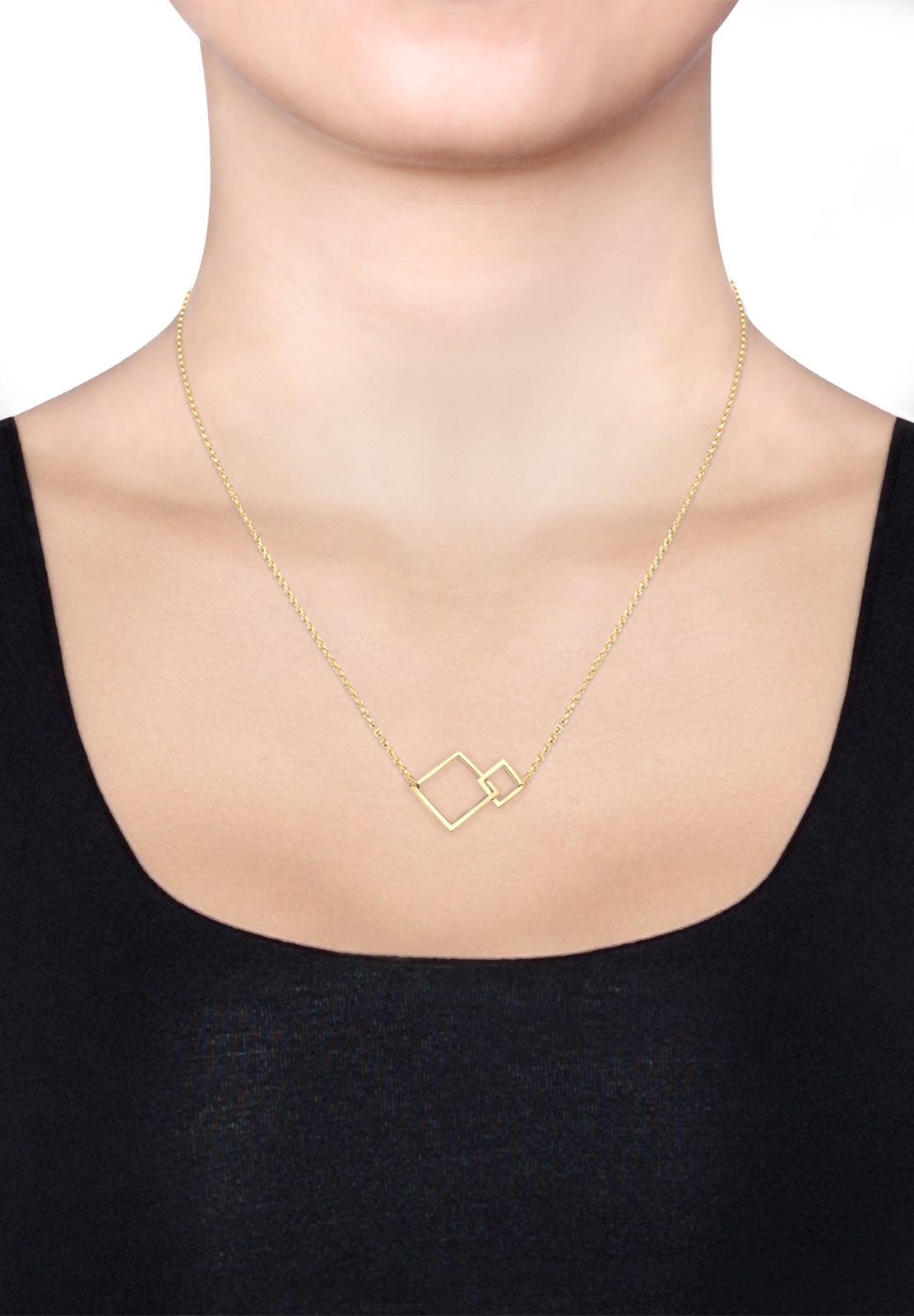 Elli Kette mit Anhänger »Viereck Geo Quadrat Basic 925 Sterling Silber«