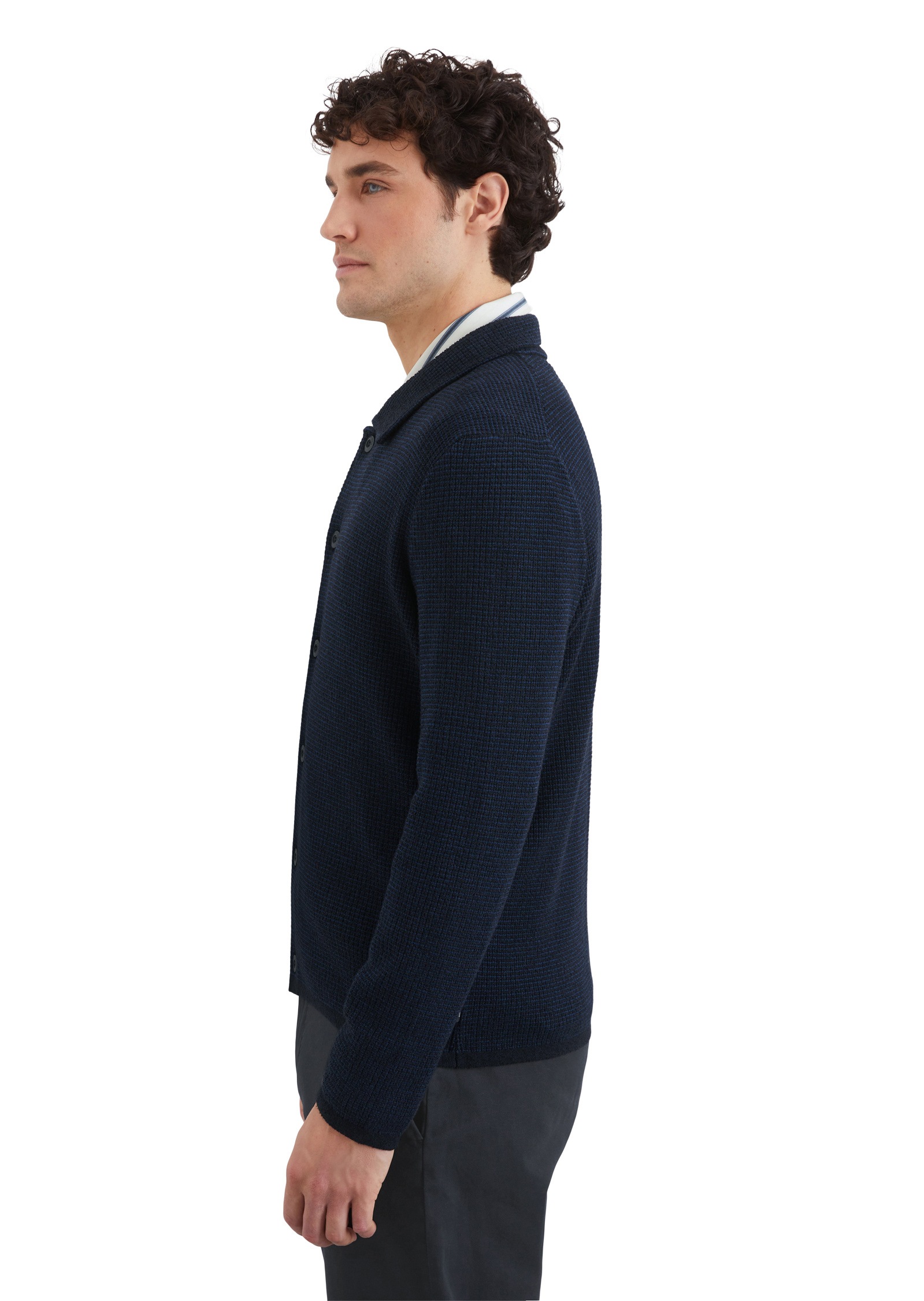 Marc O'Polo Cardigan »aus strukturiertem Bio-Baumwoll-Mix«