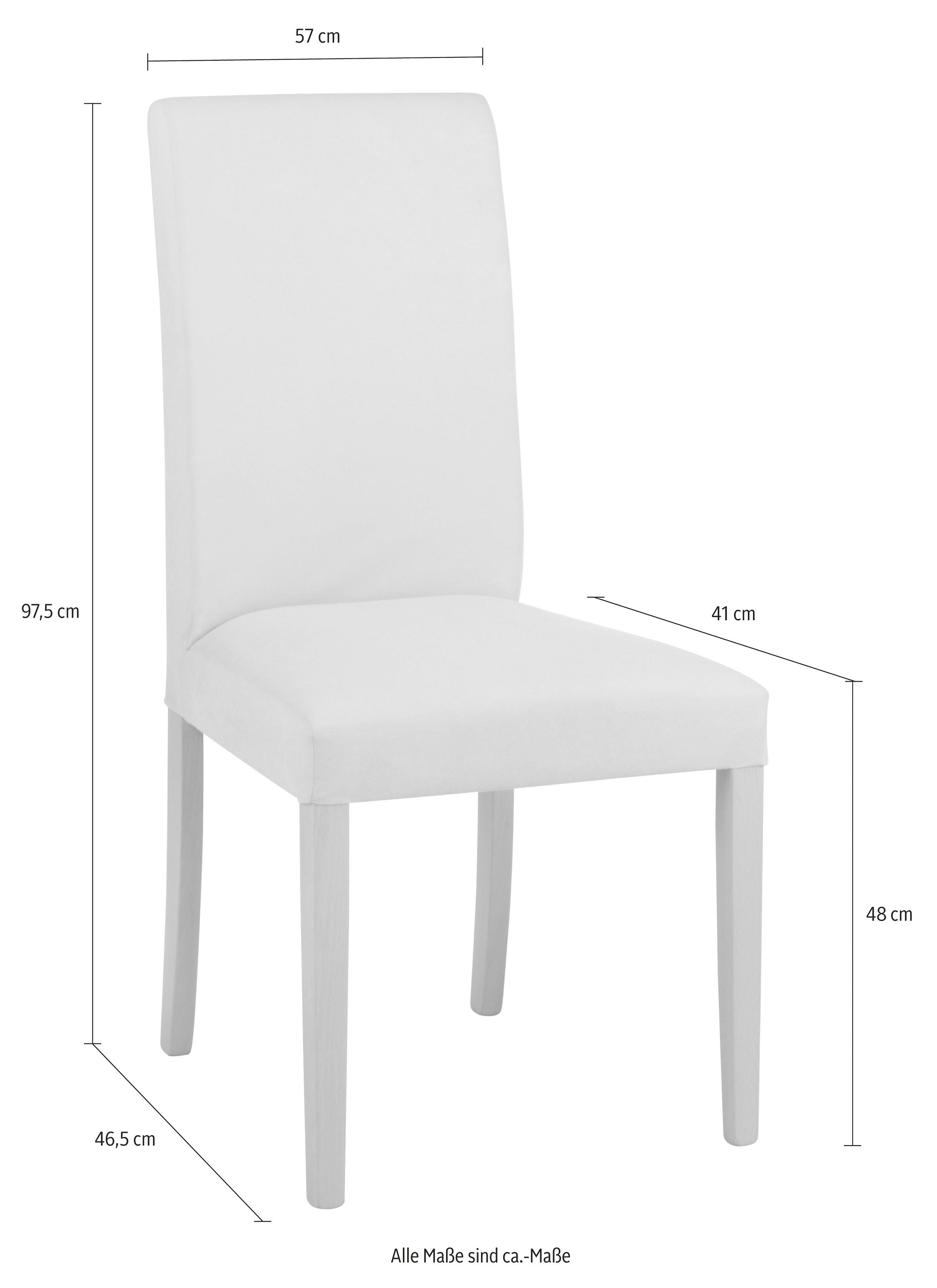 Home affaire Esszimmerstuhl "Roko" (Set) 2 Stk. Luxus-Microfaser im 2er, 4e günstig online kaufen