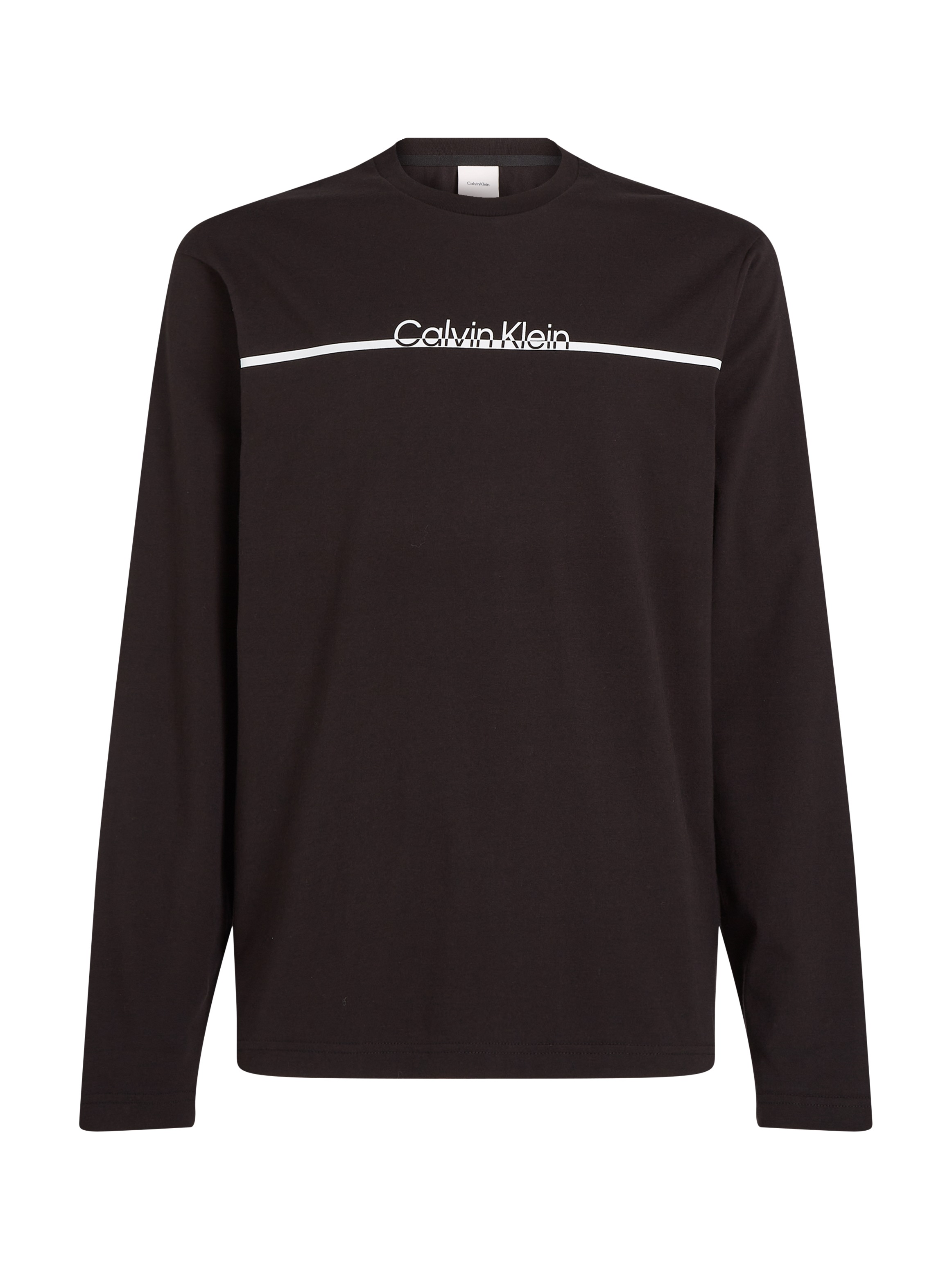 Calvin Klein Rundhalsshirt »SPLIT LINE LOGO LS T-SHIRT«, mit Logoprint