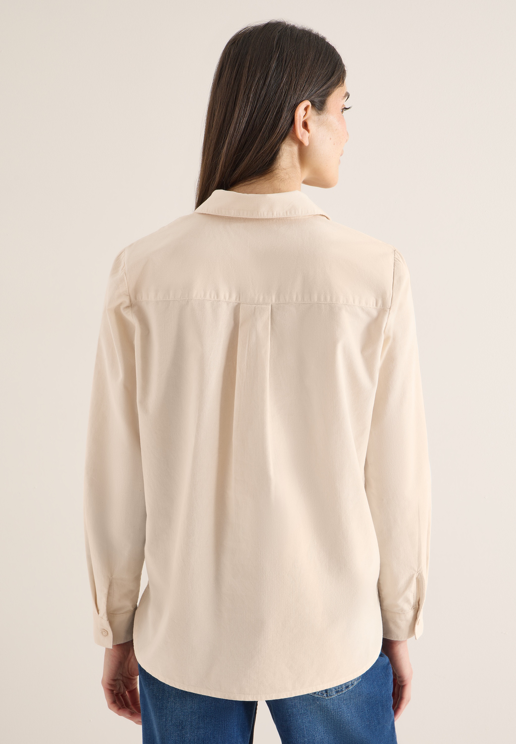 CECIL Women's Long Sleeve Blouse Pearl Beige XS 2