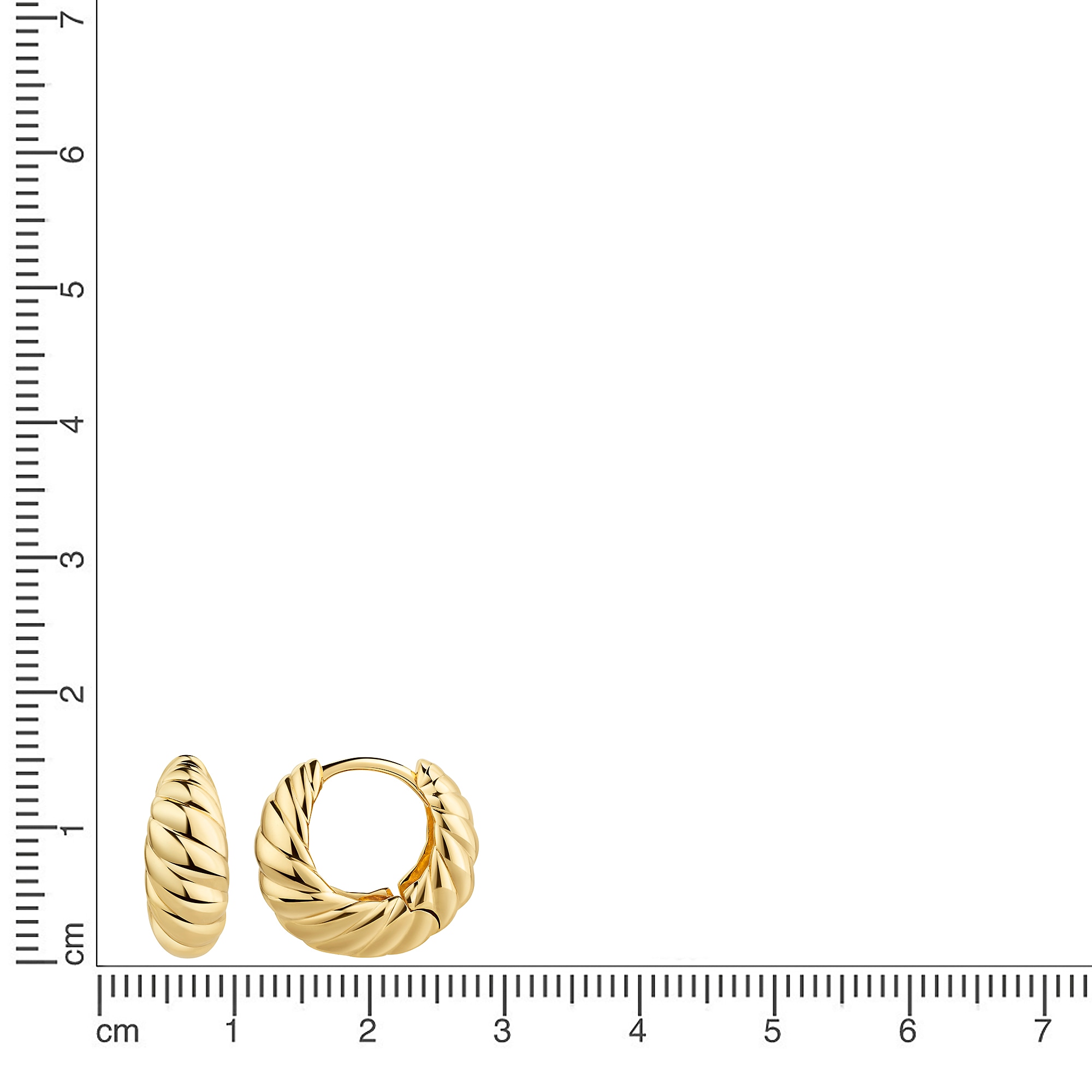 Firetti Paar Creolen »Schmuck Geschenk Silber 925 Ohrschmuck Ohrringe gedrehte Optik«