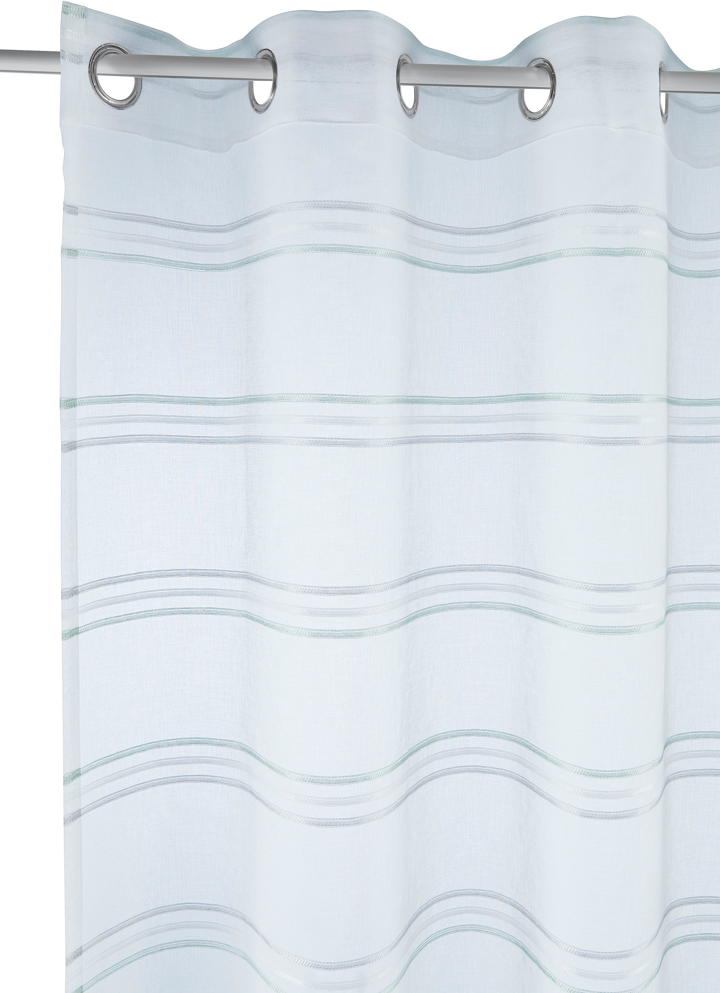 OTTO home Gardine »Sirii« Ösen 1 Stk. tlg. Halbtransparent, angenehme Haptik, mit Streifen, modern