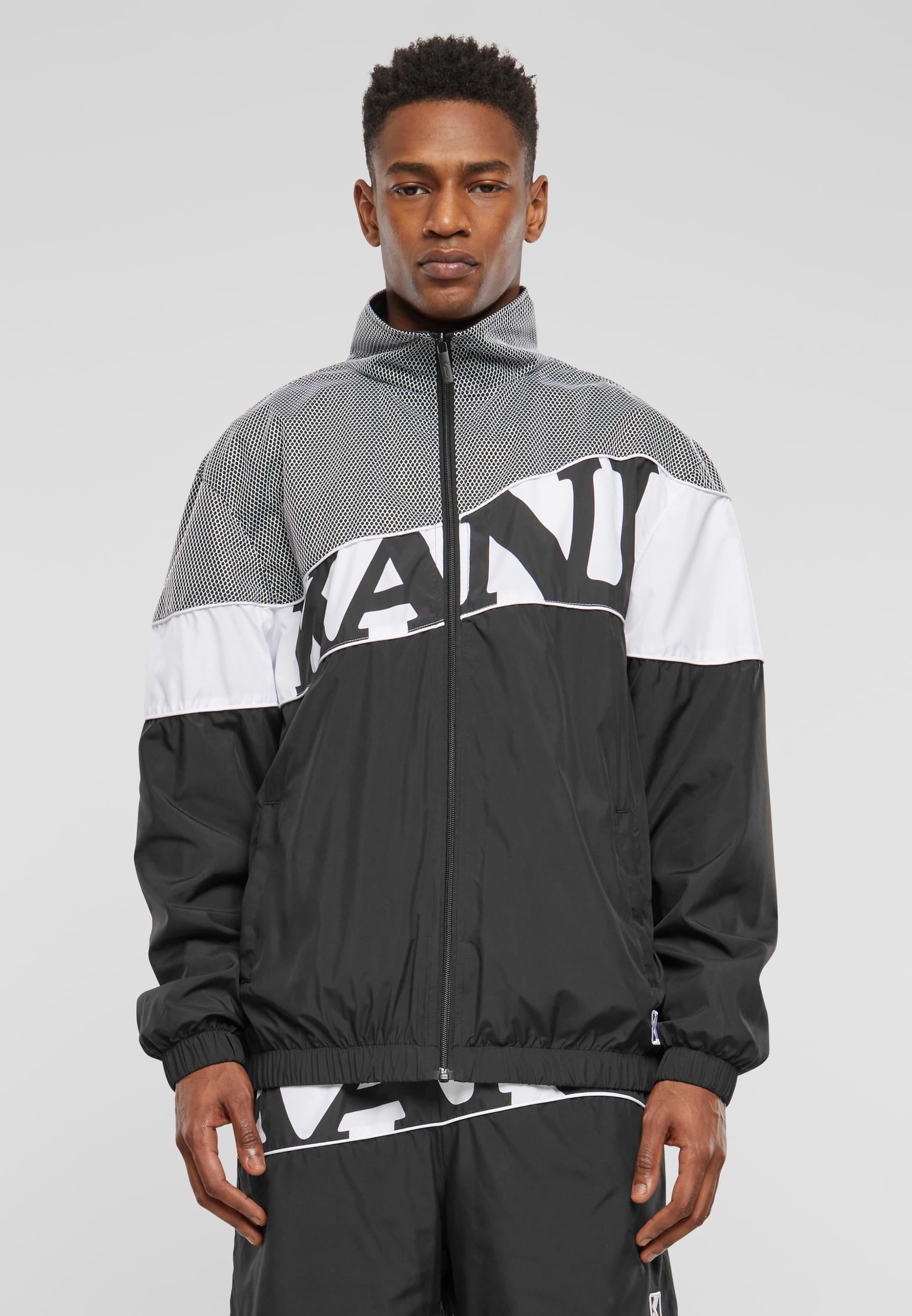 Karl Kani Trainingsjacke »Karl Kani Herren KM242-011-2 Wavy Retro Block Trackjacket«, (1 St.), ohne Kapuze