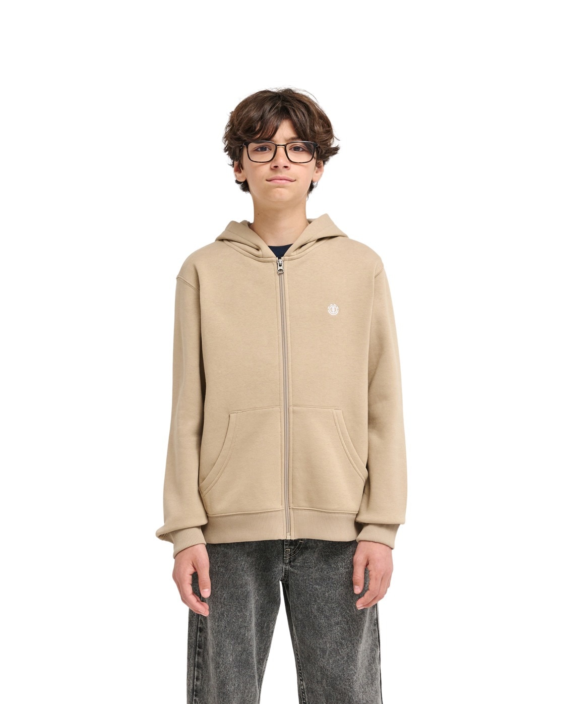 ELEMENT Jungen Hoodie "Cornell Classic"aluminum, Gr. 12, Obermaterial: 55% Baumwolle, 25% Baumwolle, 20% Polyester., Sweatshirts