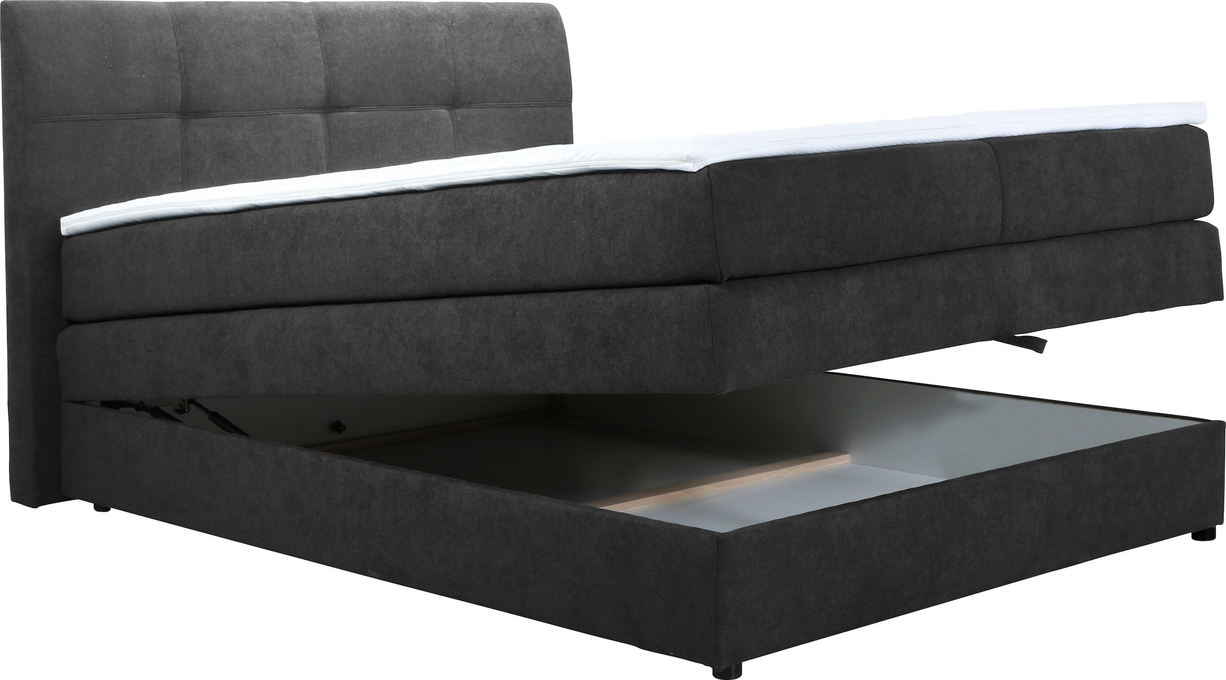 Home affaire Boxspringbett »Finja«, besonders komfortable Liegehöhe, mit praktischem Bettkasten