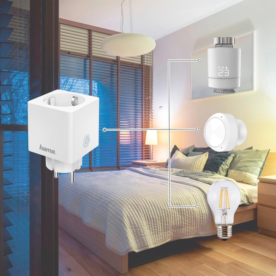 Hama WLAN-Steckdose »WLAN Mini Steckdose ohne Hub 3680W für App-u. Sprachsteuerung«