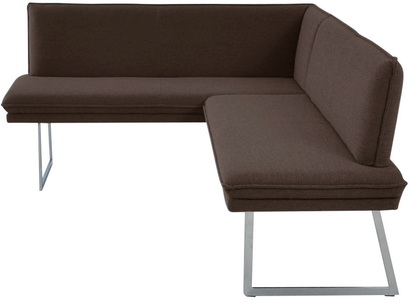 K+W Komfort & Wohnen Eckbank mit Sattlernaht und schmaler Kufe, langer Schenkel rechts oder links