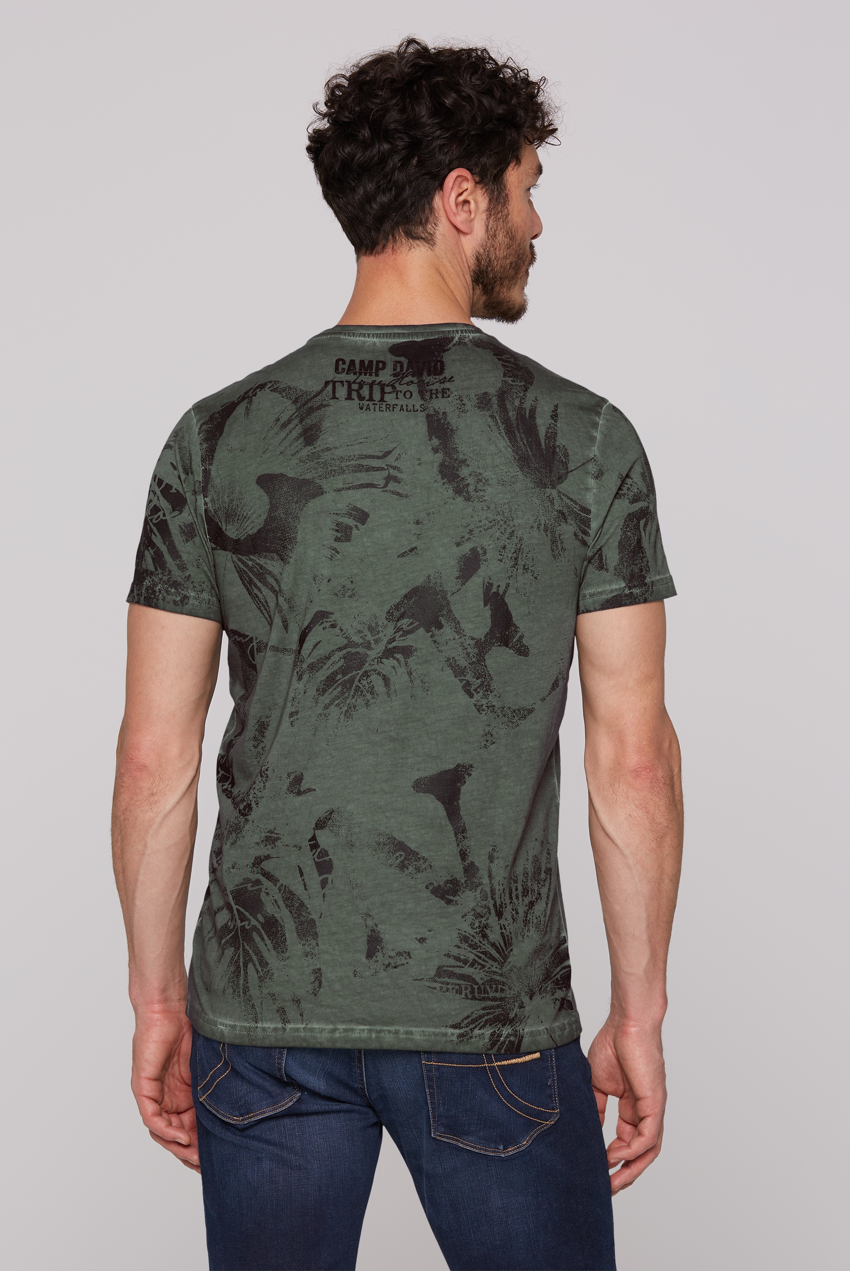 CAMP DAVID Rundhalsshirt, mit All Over-Print