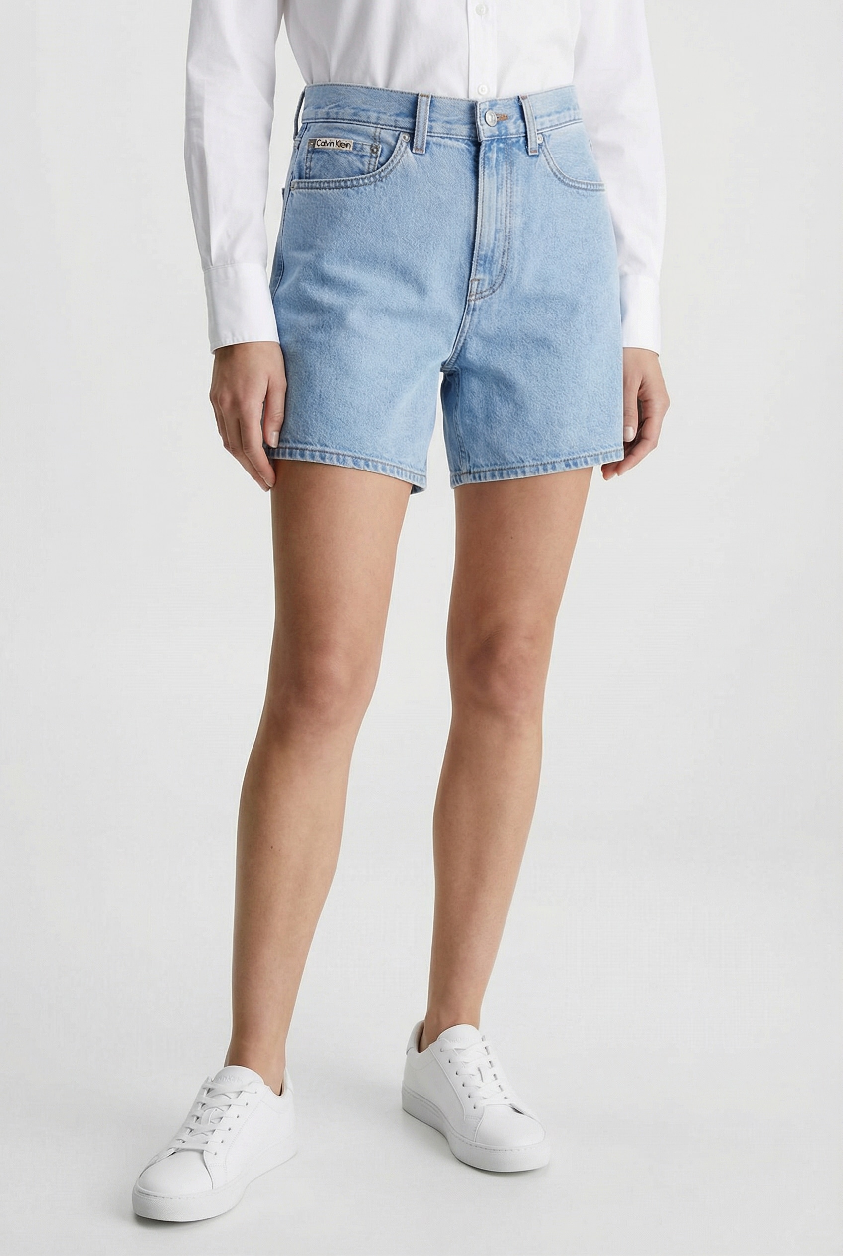 Calvin Klein Jeans Shorts "HI RISE A-LINE SHORT COASTAL LIG" High Rise, rei günstig online kaufen