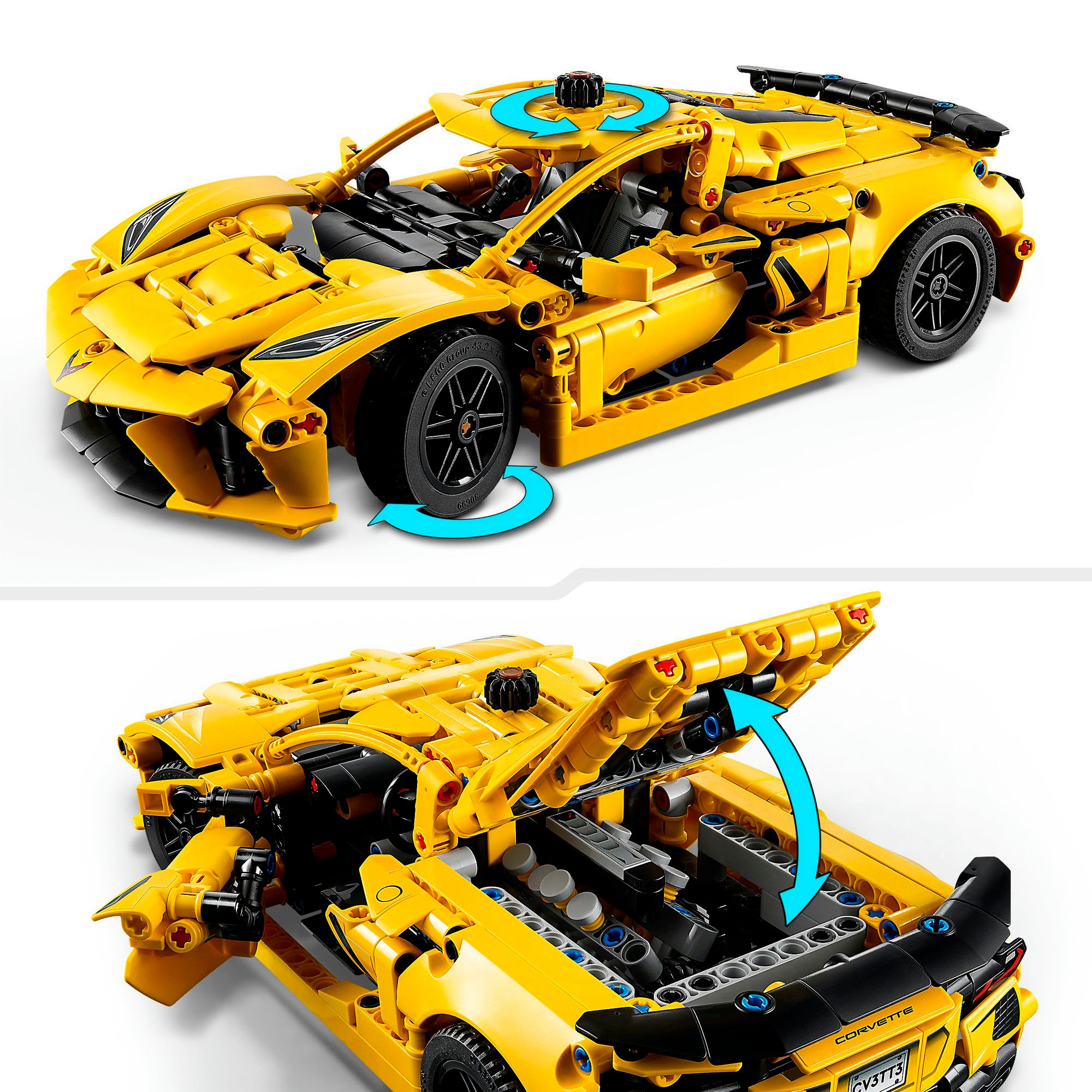 LEGO® Konstruktionsspielsteine »Chevrolet Corvette Stingray (42205), LEGO® Technic«, (732 St.), Made in Europe