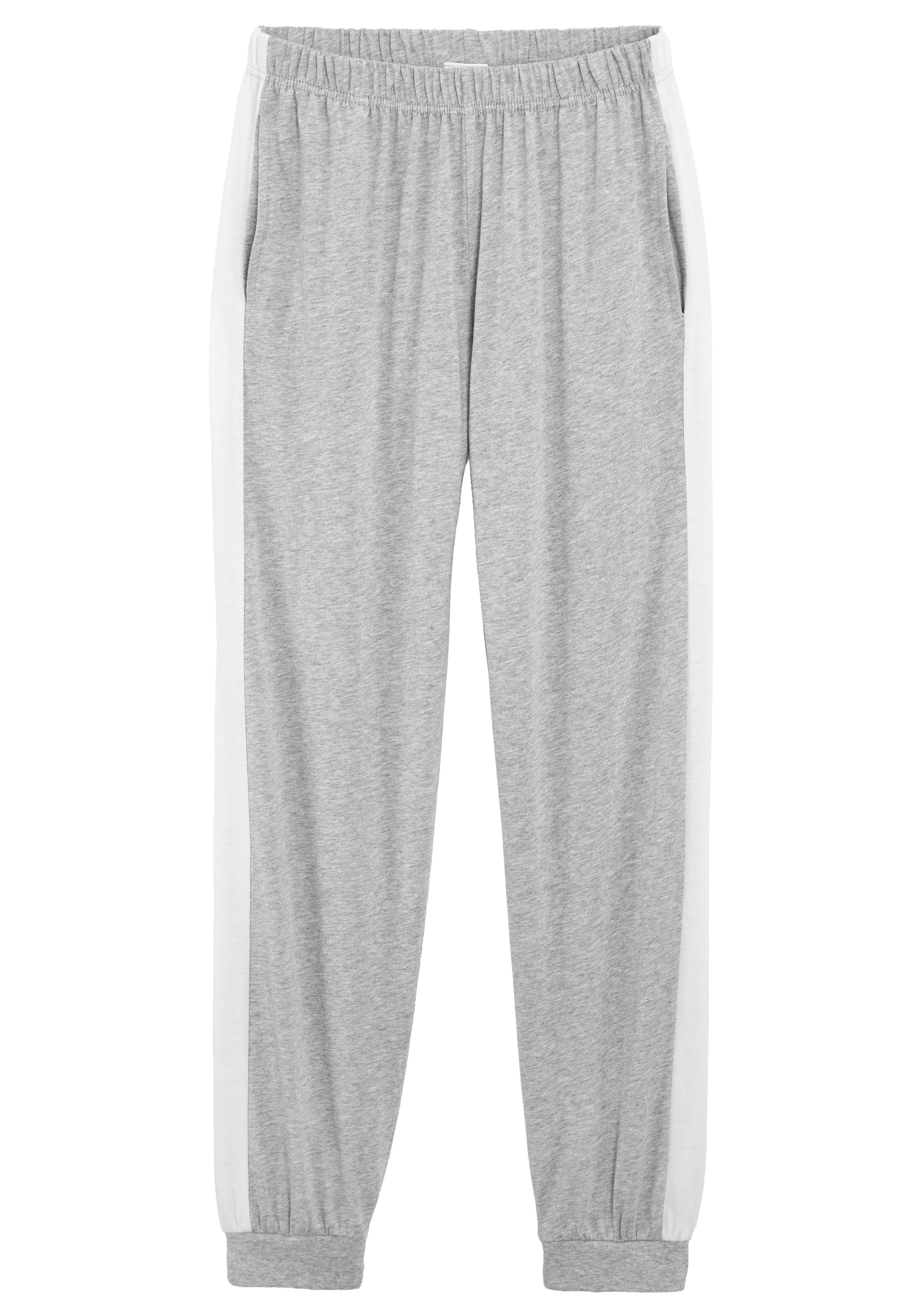 Buffalo Pyjama 2 tlg. langer Schlafanzug, unifarben mit Herzdruck, aus Baumwolle