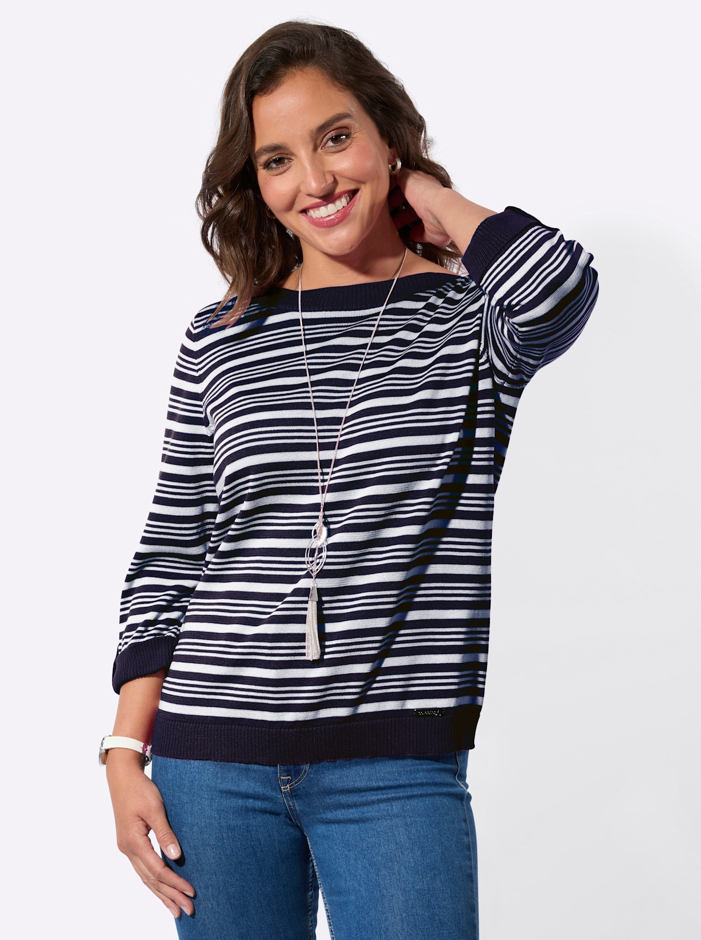 Casual Looks 3/4 Arm-Pullover »Ringel-Pullover«