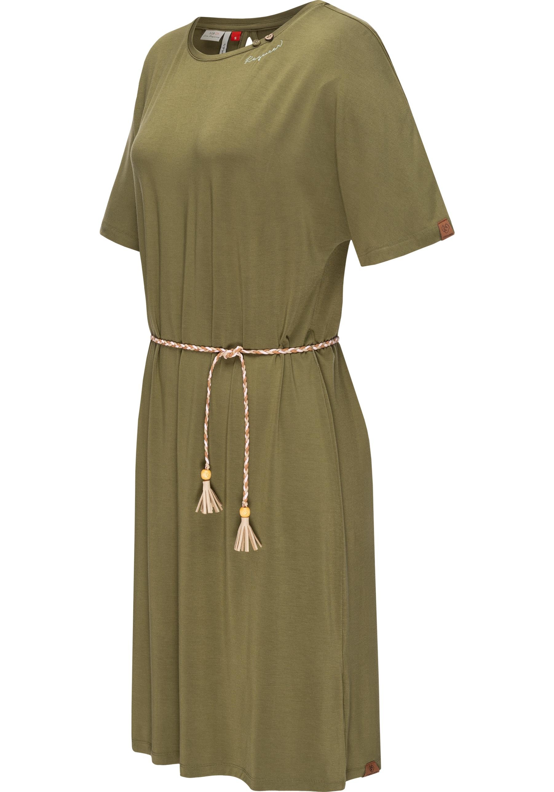 Ragwear Jerseykleid "Kass" Ohne Taschen stylisches Shirtkleid mit geflochte günstig online kaufen