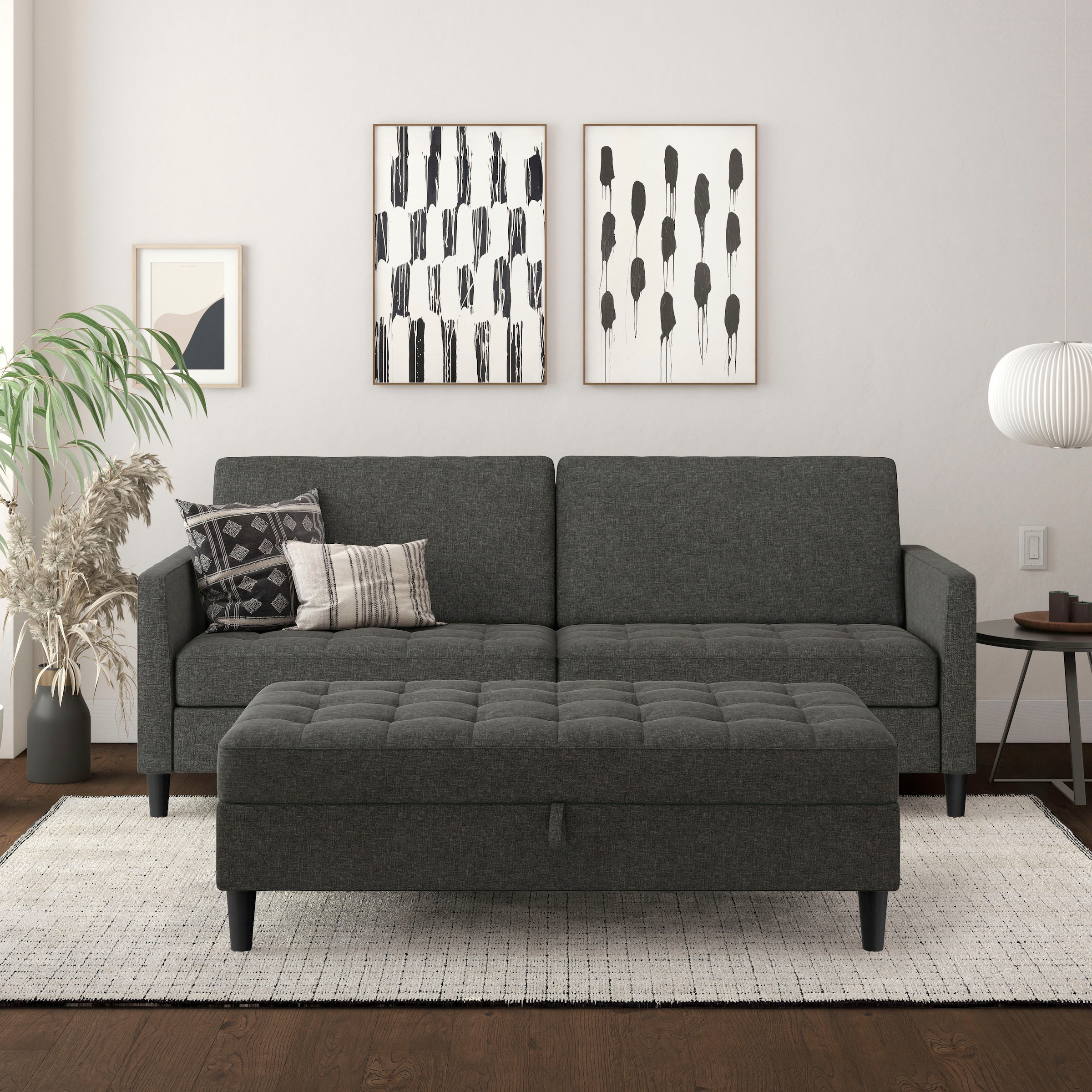 Dorel Home 3-Sitzer "Presley", Sofa mit Bett-Funktion und verstellbarer Rückenlehne