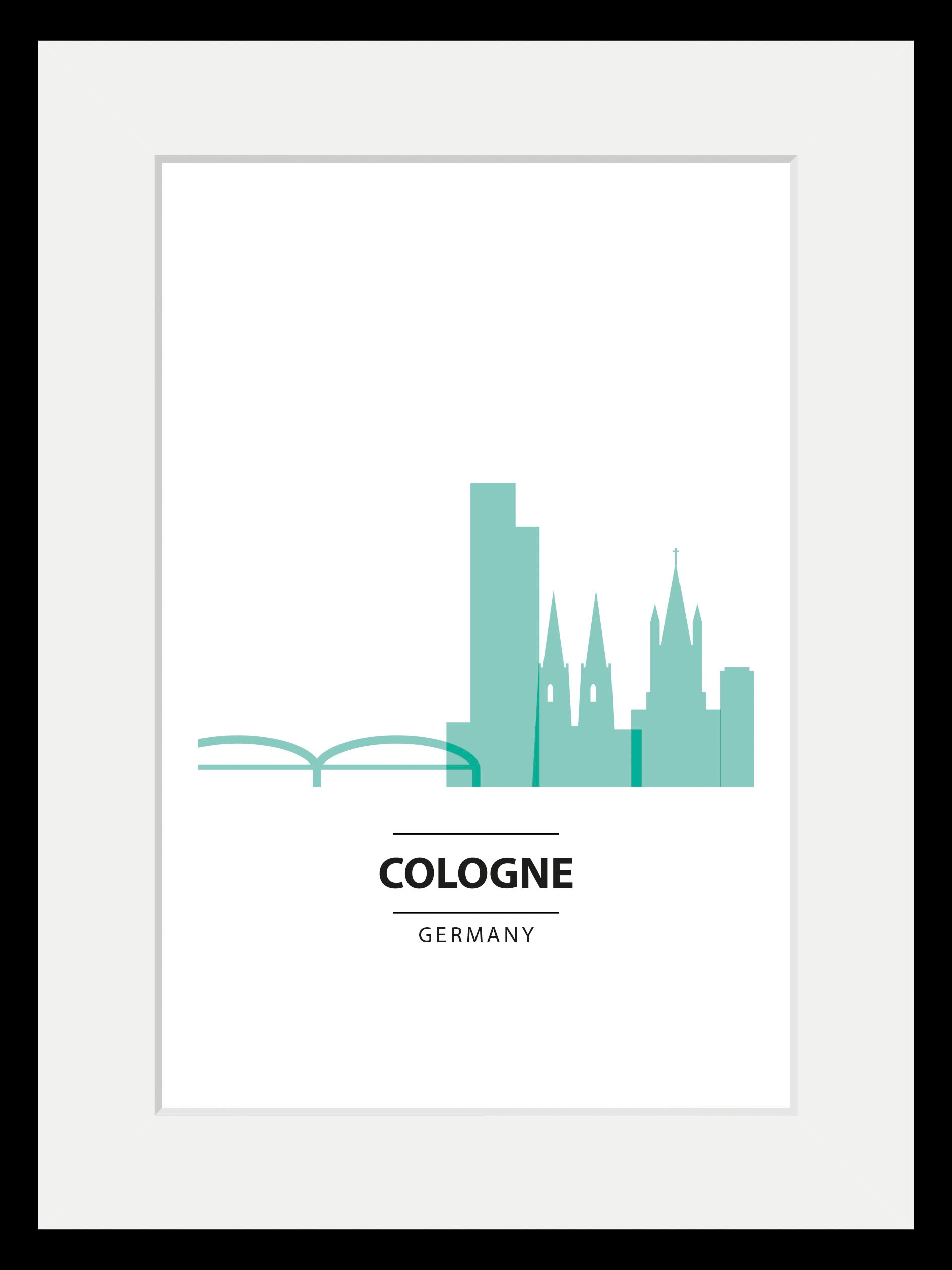queence Bild "Cologne Color Splash", Städte-Stadt-Deutschland-Köln-Kirche-G günstig online kaufen